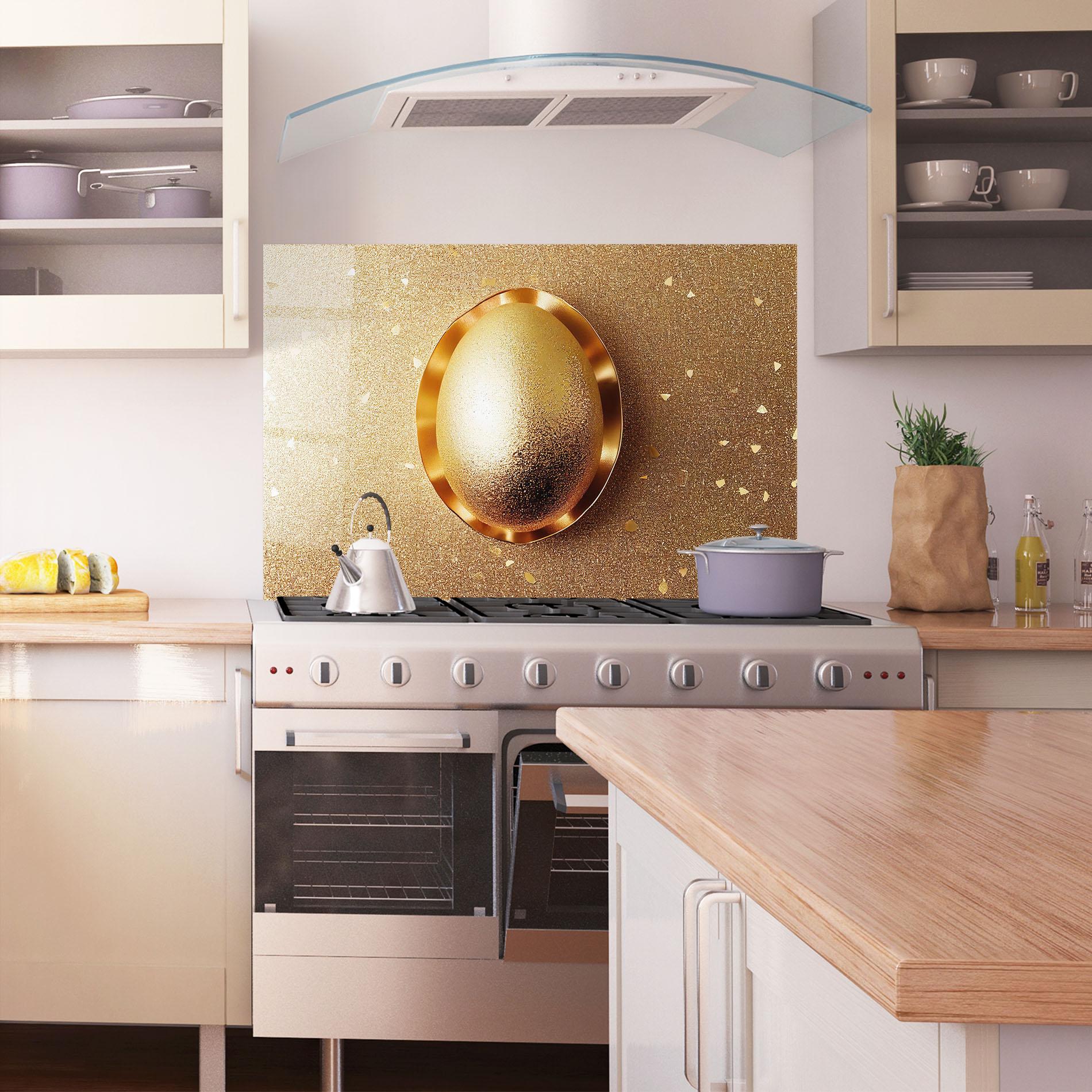 Panou Sticla Bucatarie Golden Egg Chocolate mockup 1