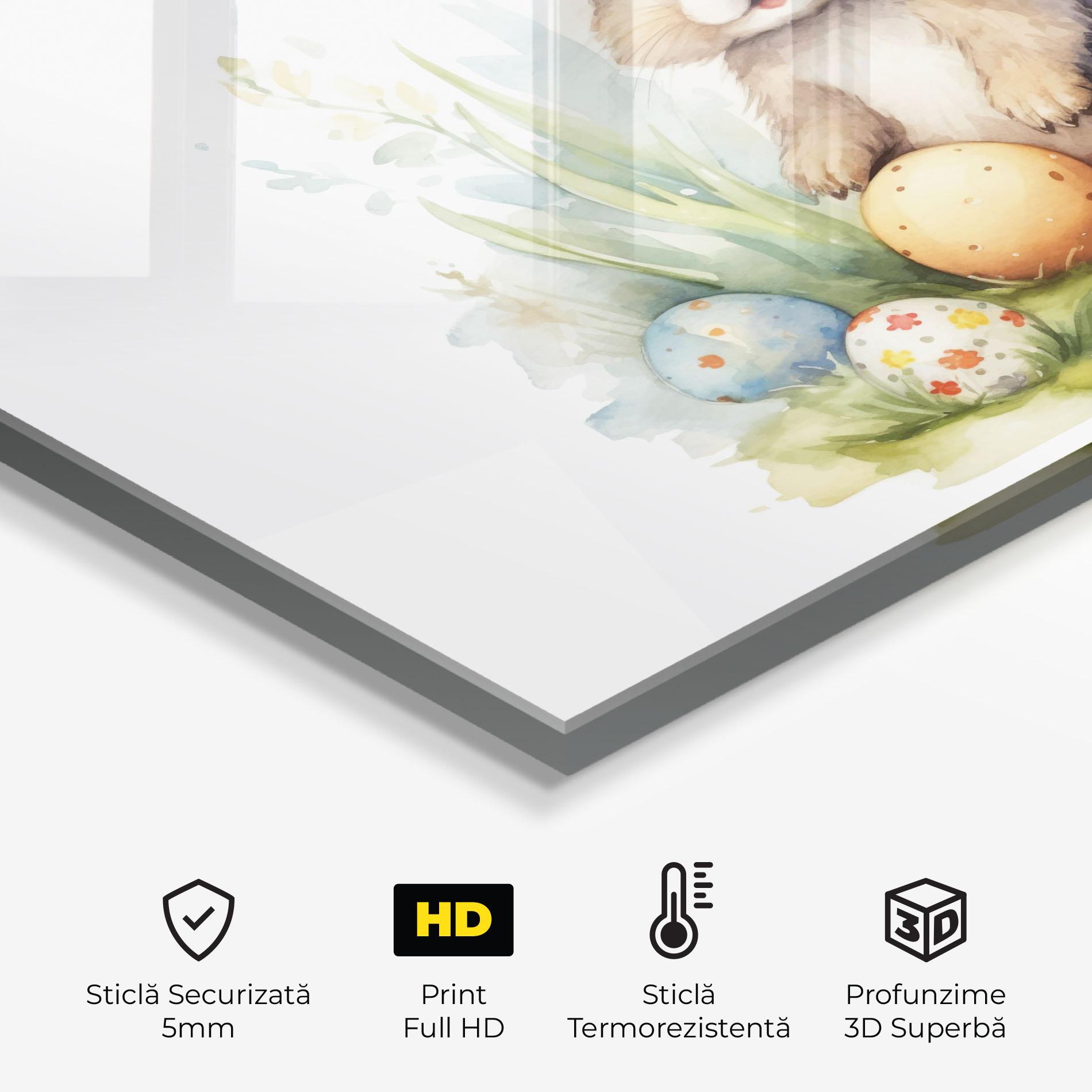 Panou Sticla Bucatarie Cute Happy Bunny mockup 2