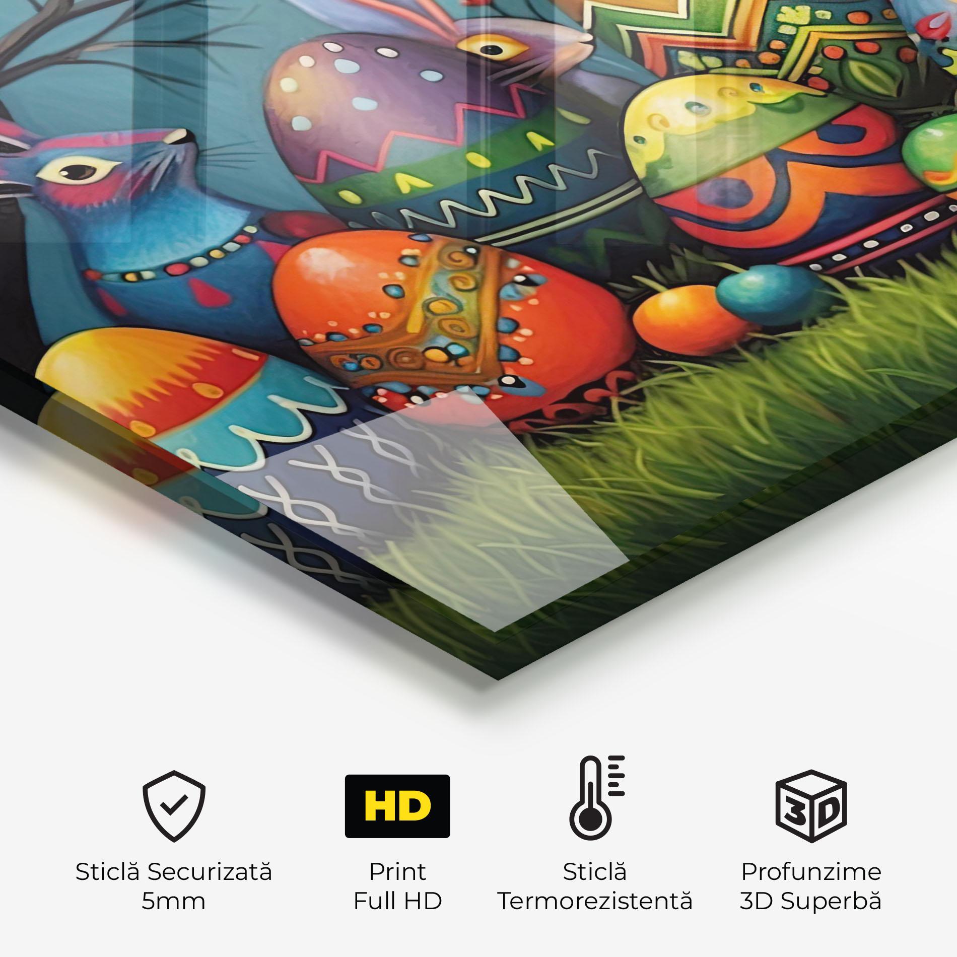 Panou Sticla Bucatarie Easter Eggs mockup 2