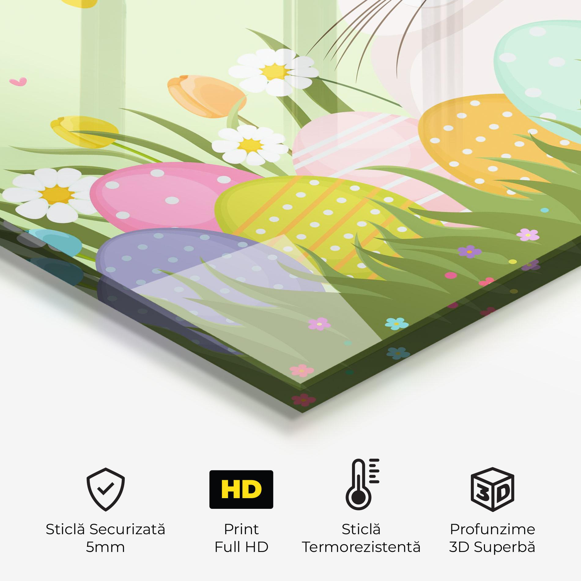 Panou Sticla Bucatarie Friendly Rabbit mockup 2