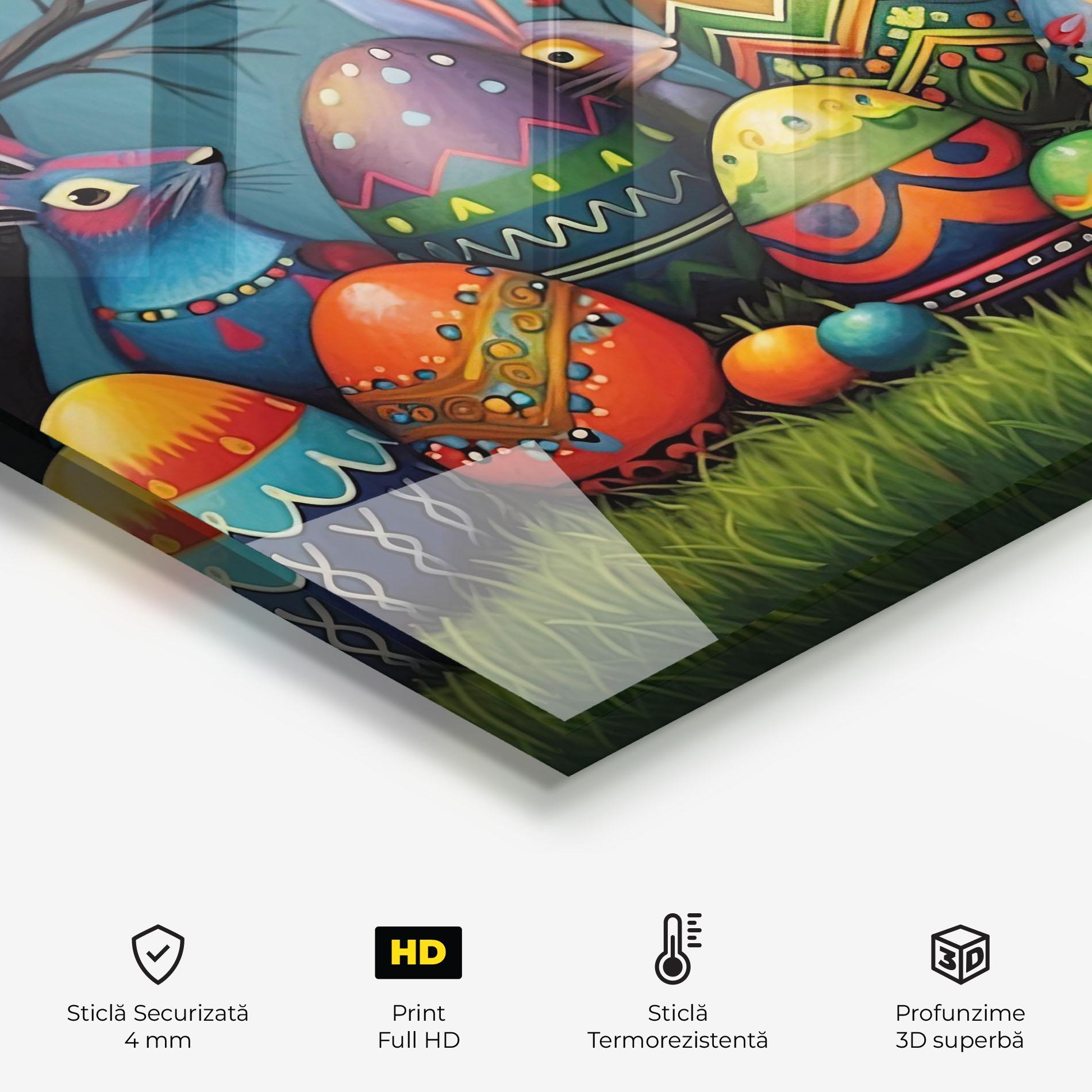 Panou Sticla Bucatarie Easter Eggs mockup 2