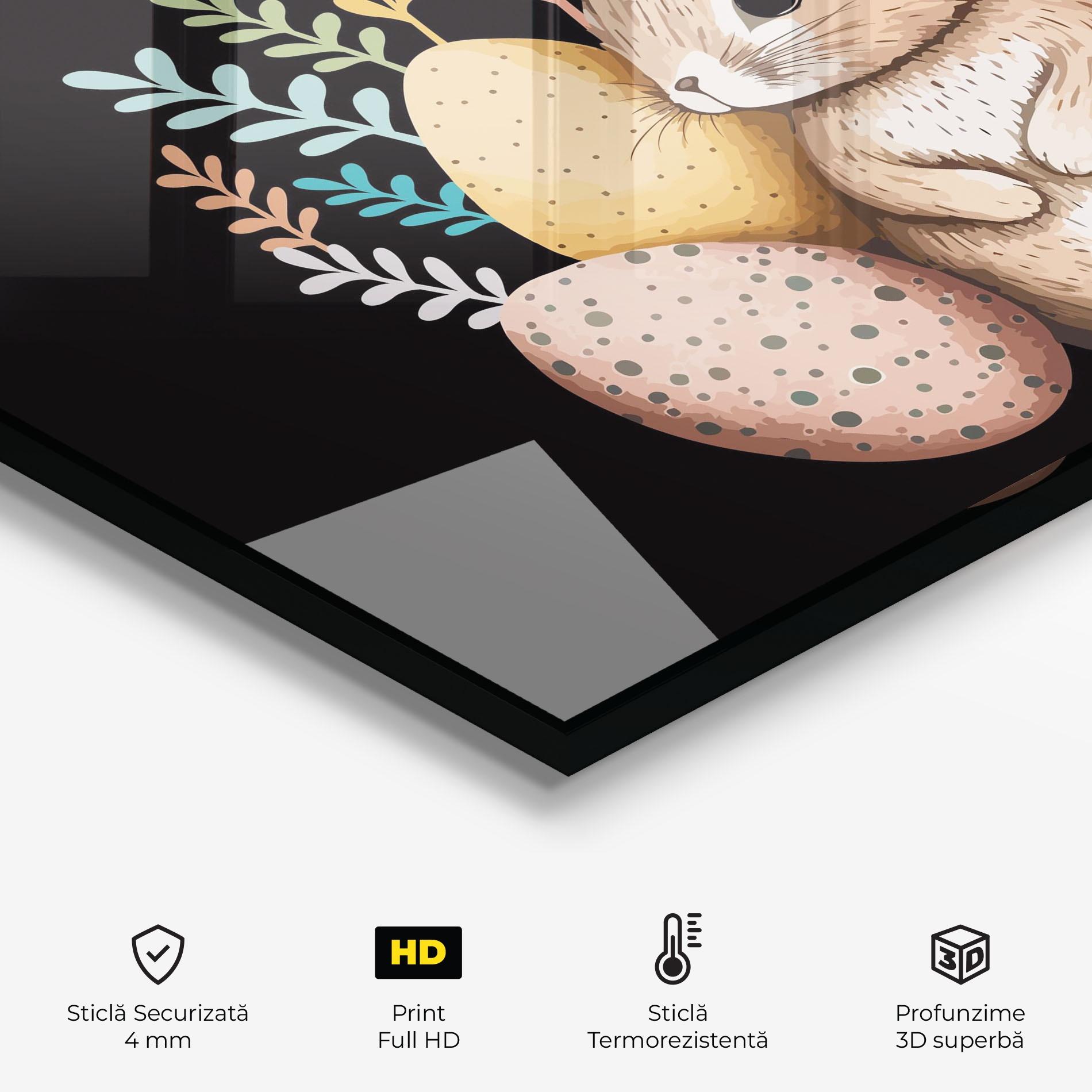 Panou Sticla Bucatarie Easter Pretty Bunny mockup 2
