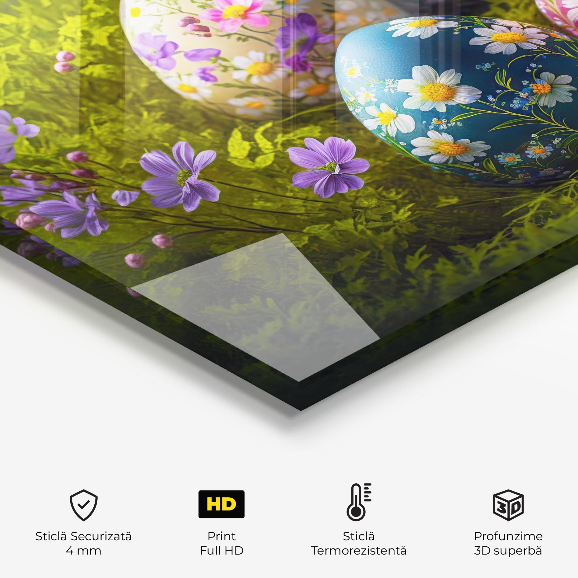 Panou Sticla Bucatarie Floral Ornament Eggs mockup 2