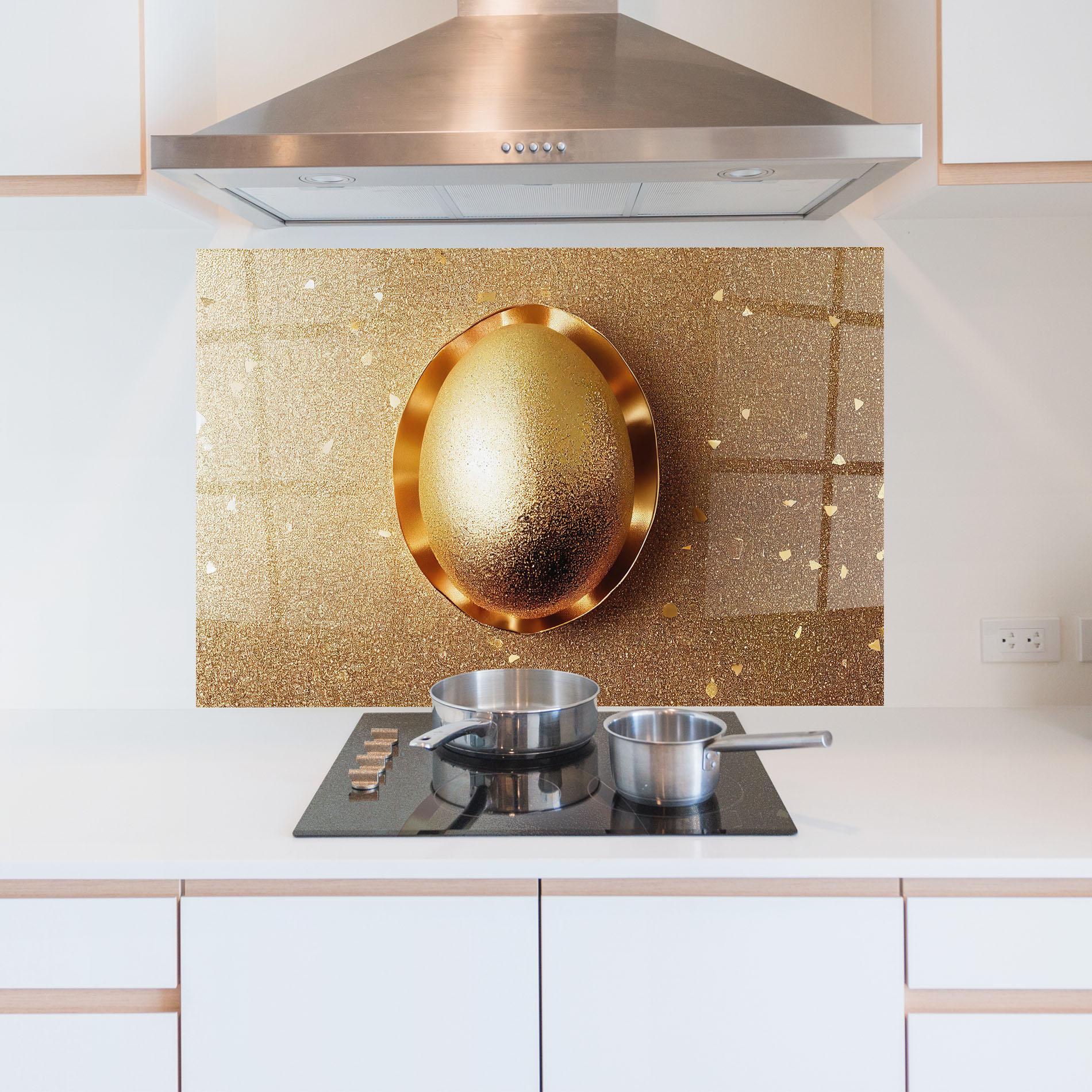 Panou Sticla Bucatarie Golden Egg Chocolate mockup 5