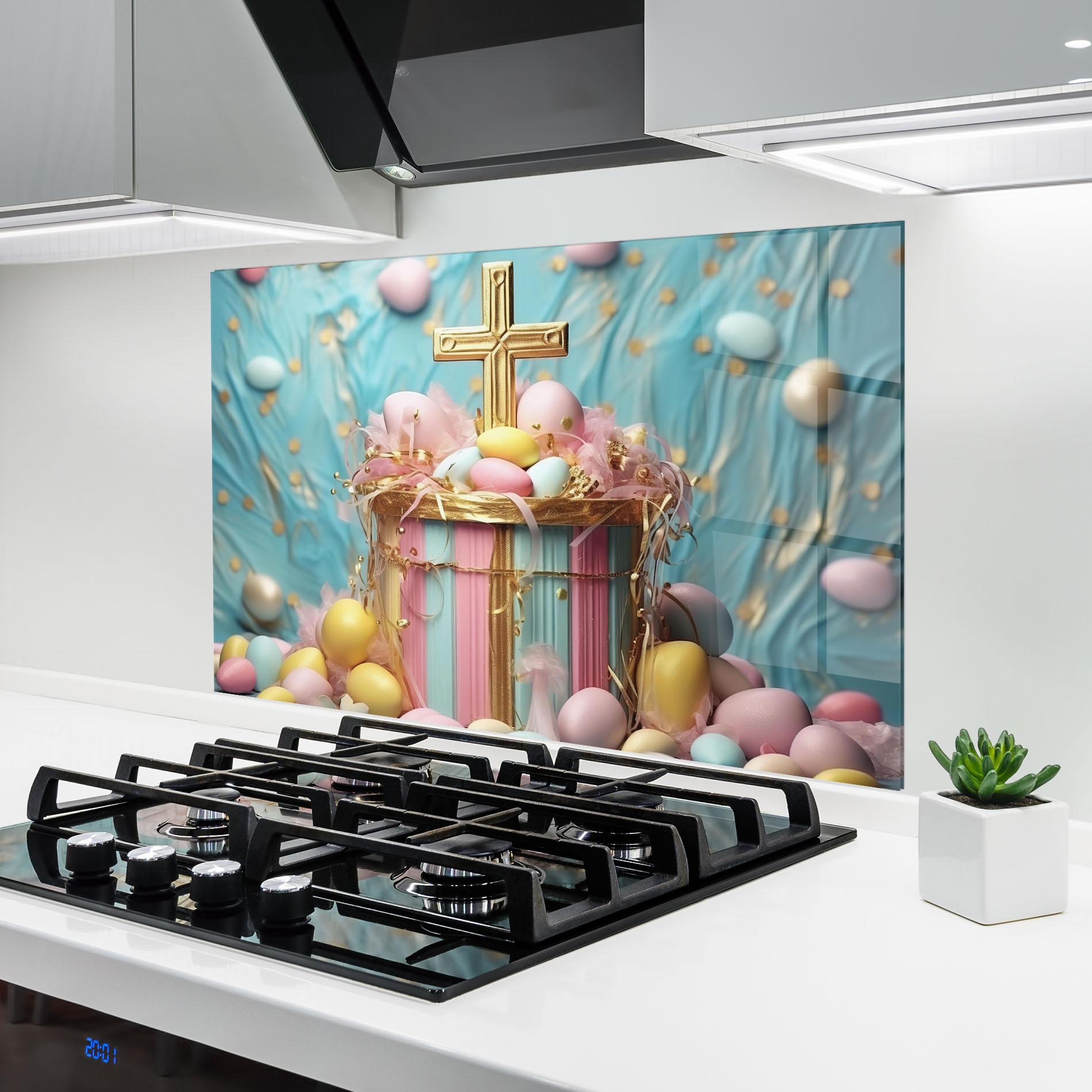 Panou Sticla Bucatarie Easter Egg Decor mockup 6