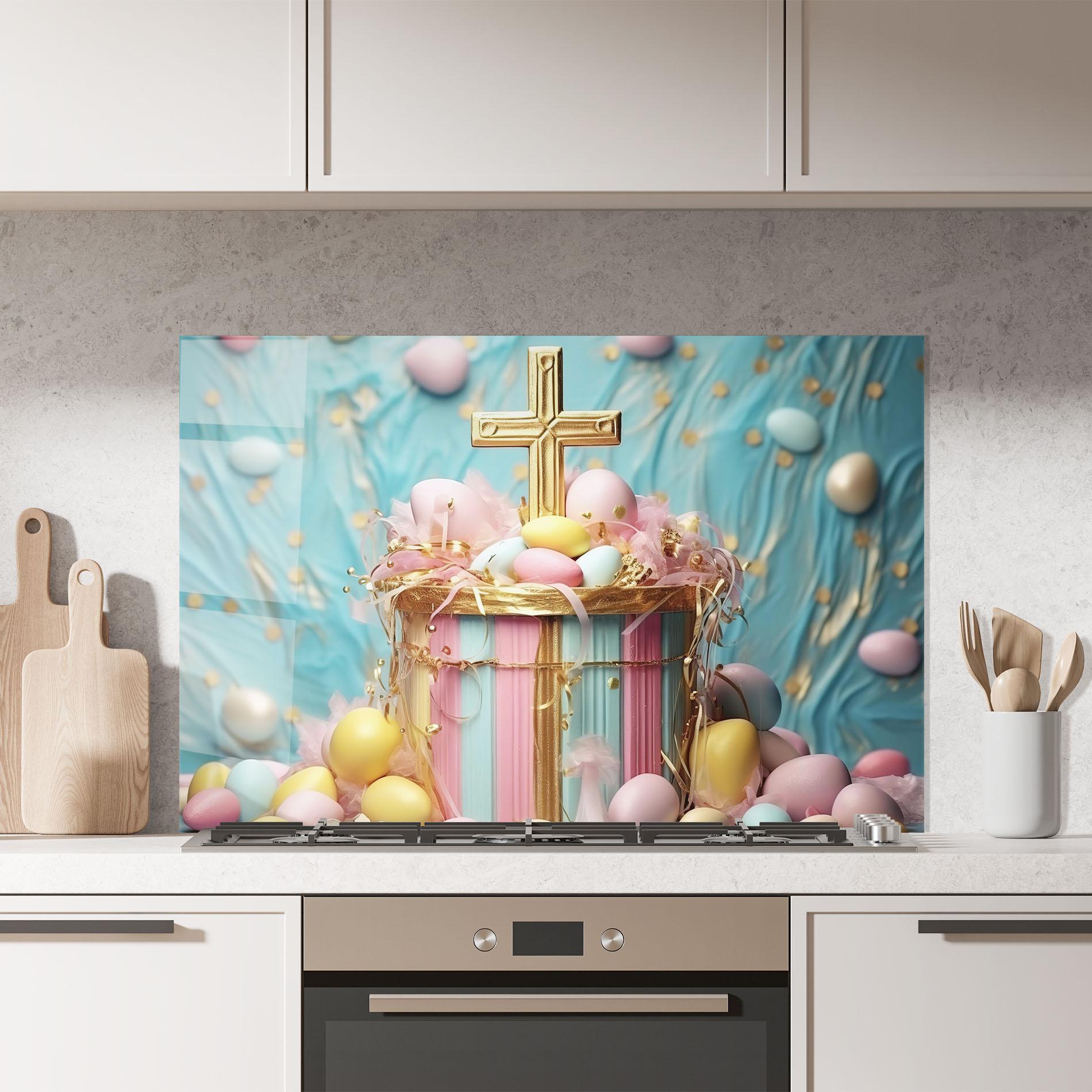Panou Sticla Bucatarie Easter Egg Decor mockup 7