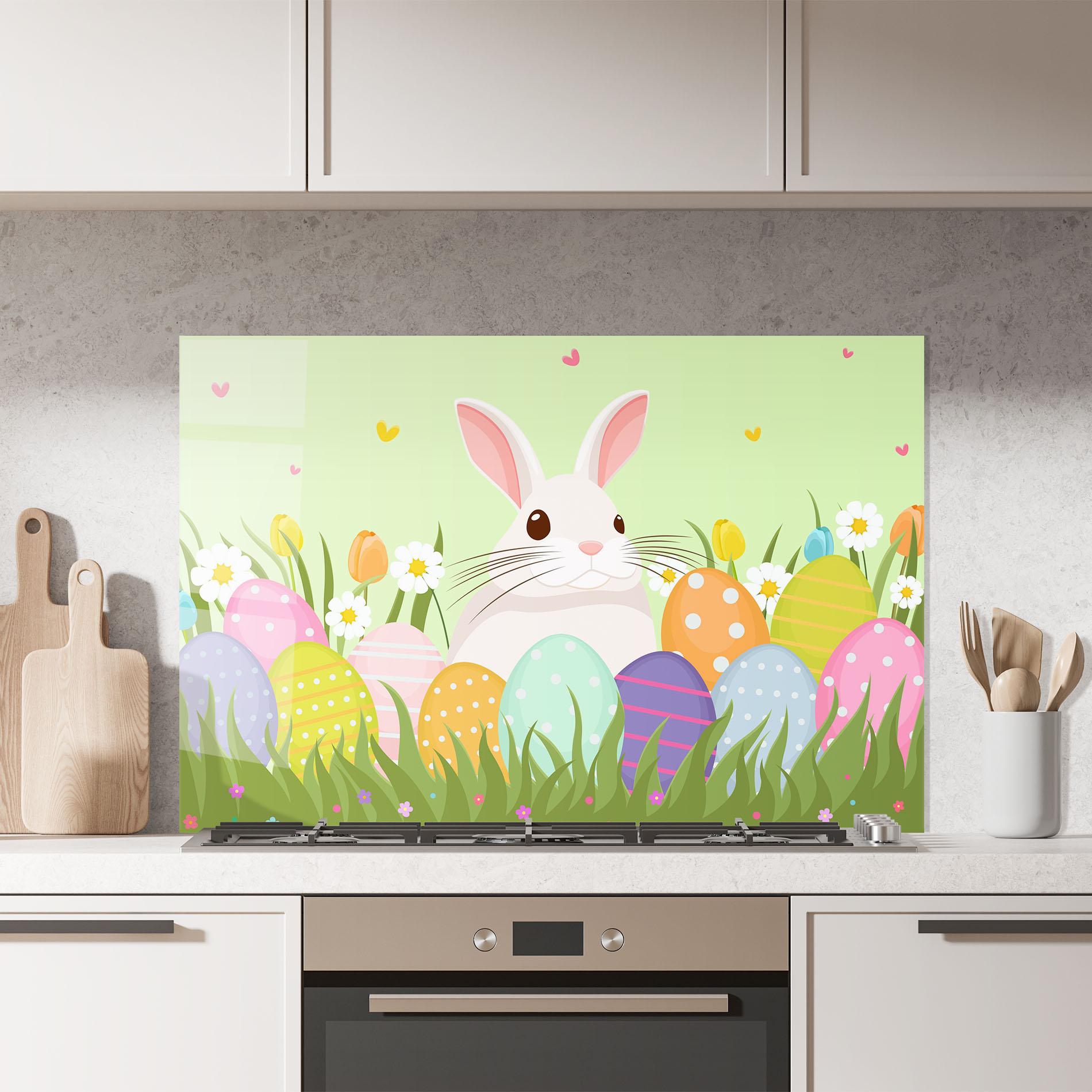 Panou Sticla Bucatarie Friendly Rabbit mockup 7