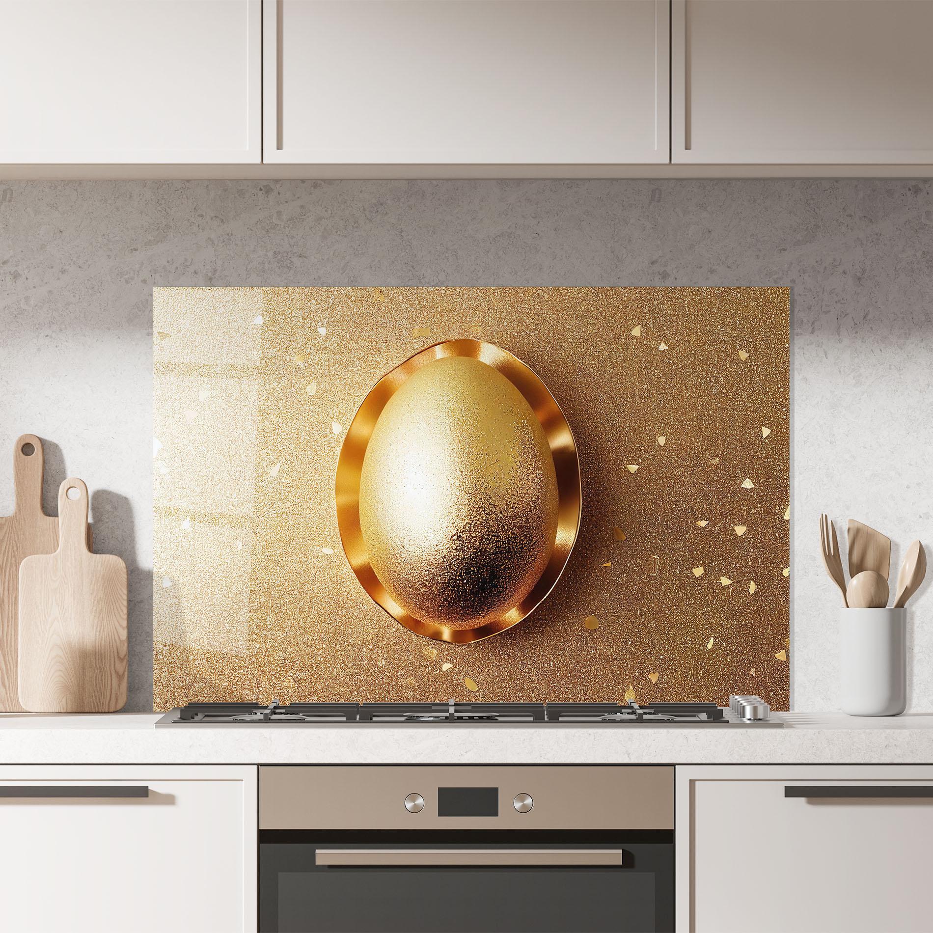 Panou Sticla Bucatarie Golden Egg Chocolate mockup 7