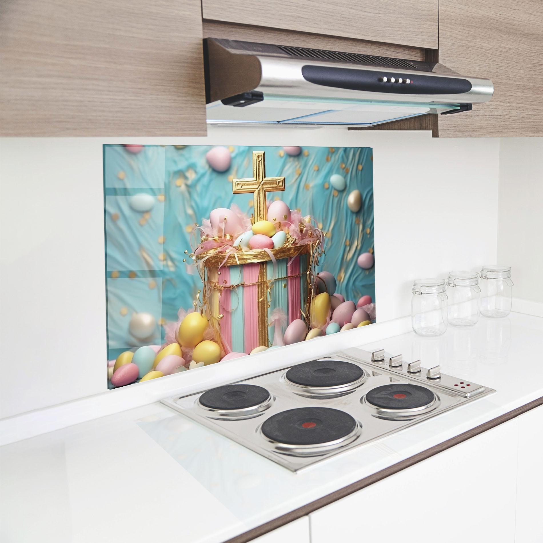 Panou Sticla Bucatarie Easter Egg Decor mockup 8