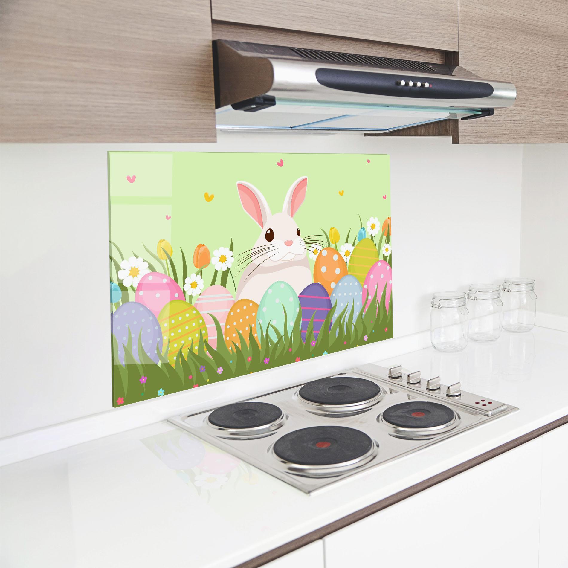 Panou Sticla Bucatarie Friendly Rabbit mockup 8