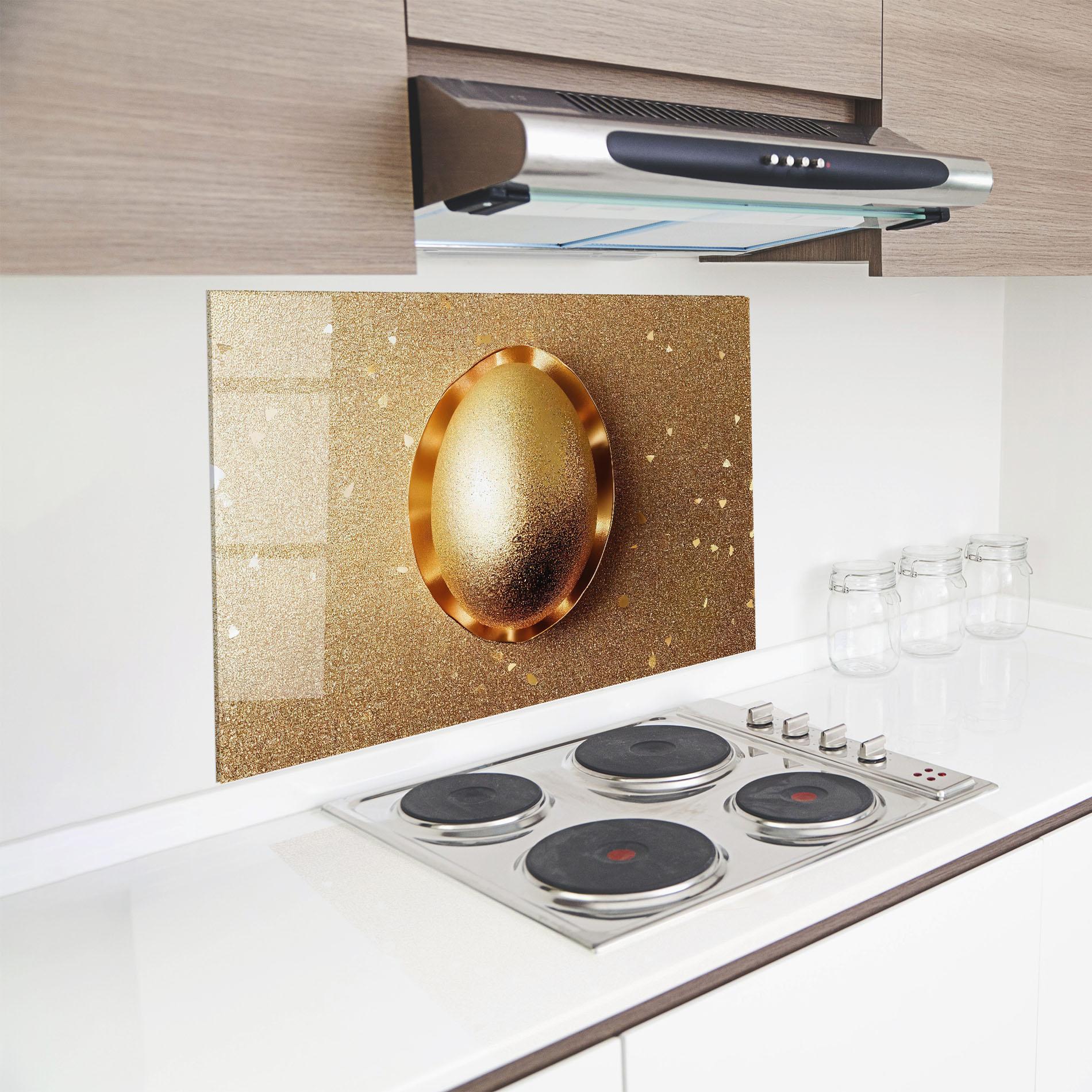 Panou Sticla Bucatarie Golden Egg Chocolate mockup 8