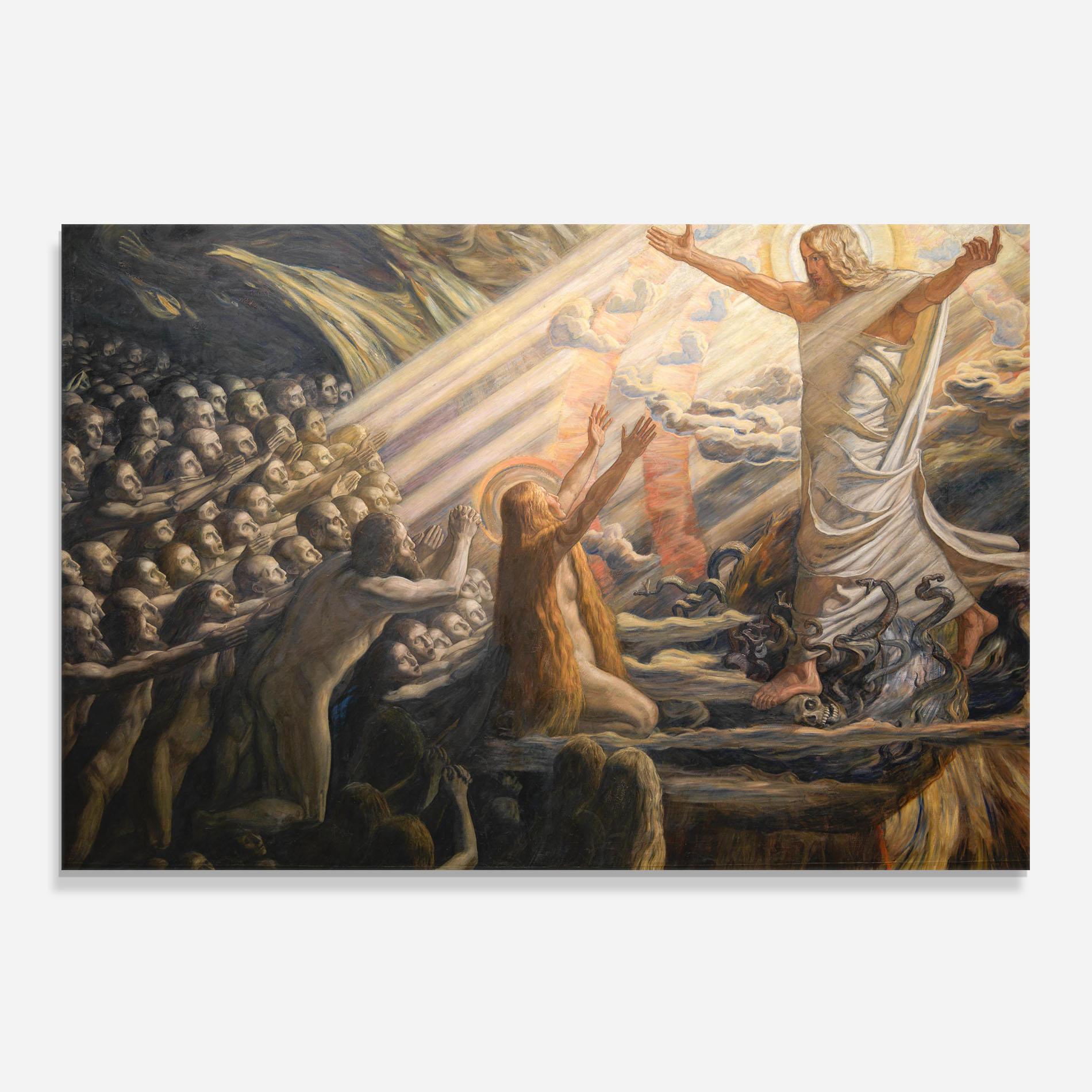 Panou Sticla Bucatarie Devine Jesus Art mockup 0