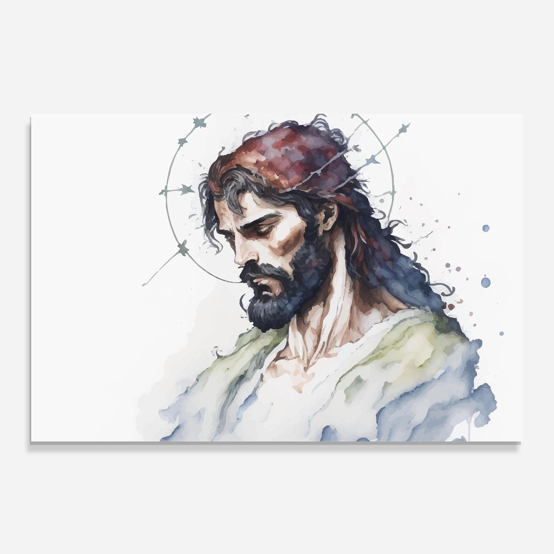 Panou Sticla Bucatarie Jesus Art mockup 0