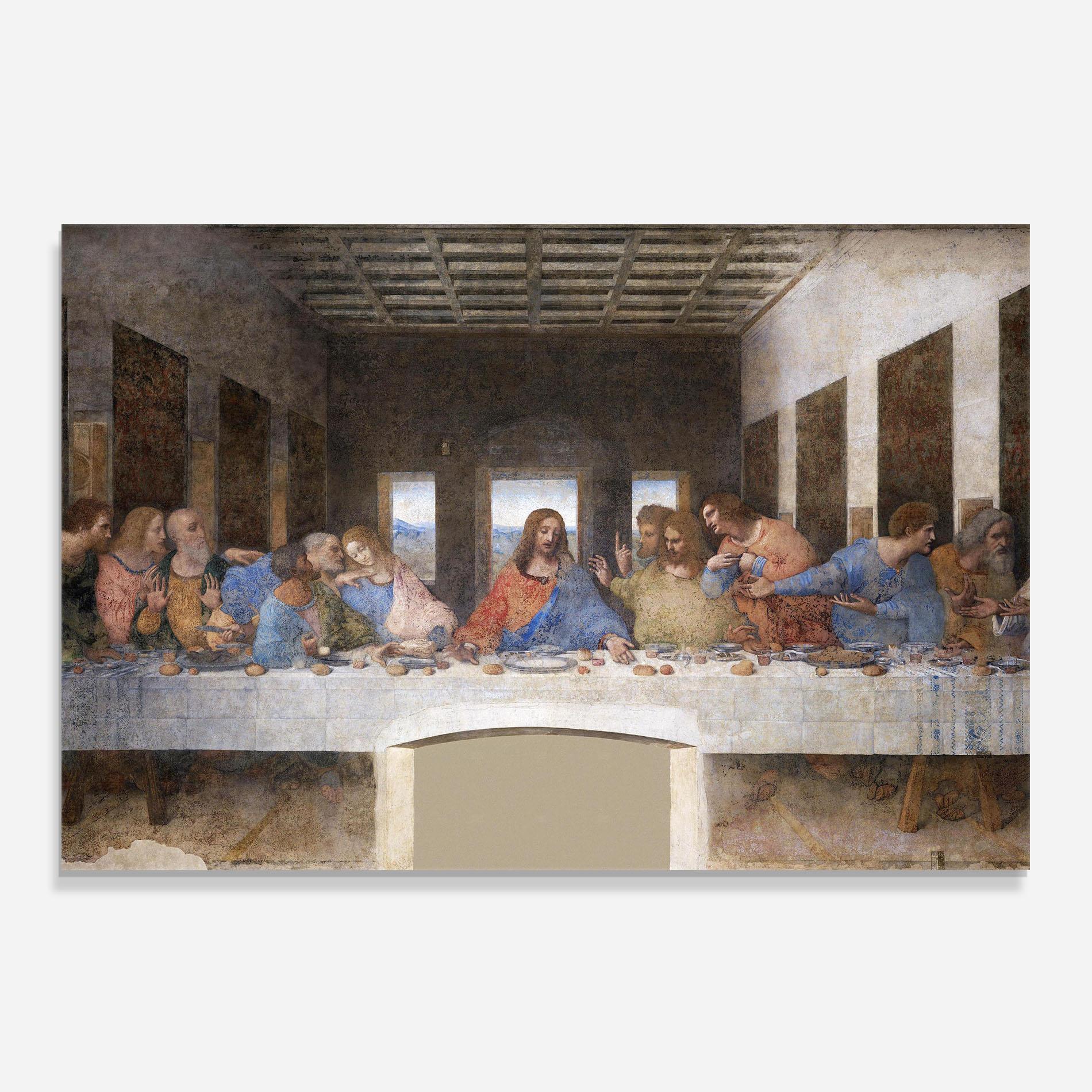 Panou Sticla Bucatarie Jesus Eating mockup 0
