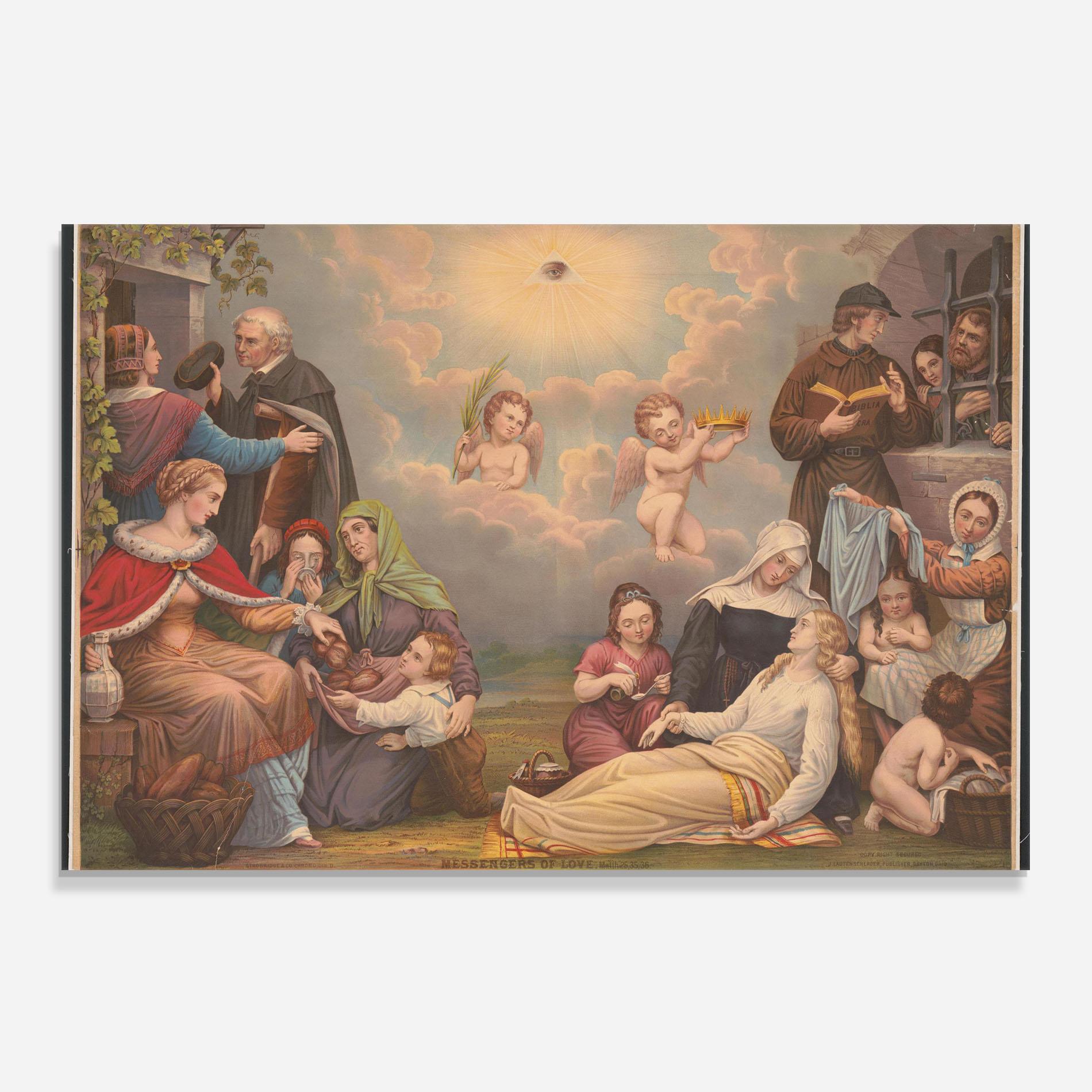 Panou Sticla Bucatarie Jesus Old Painting mockup 0