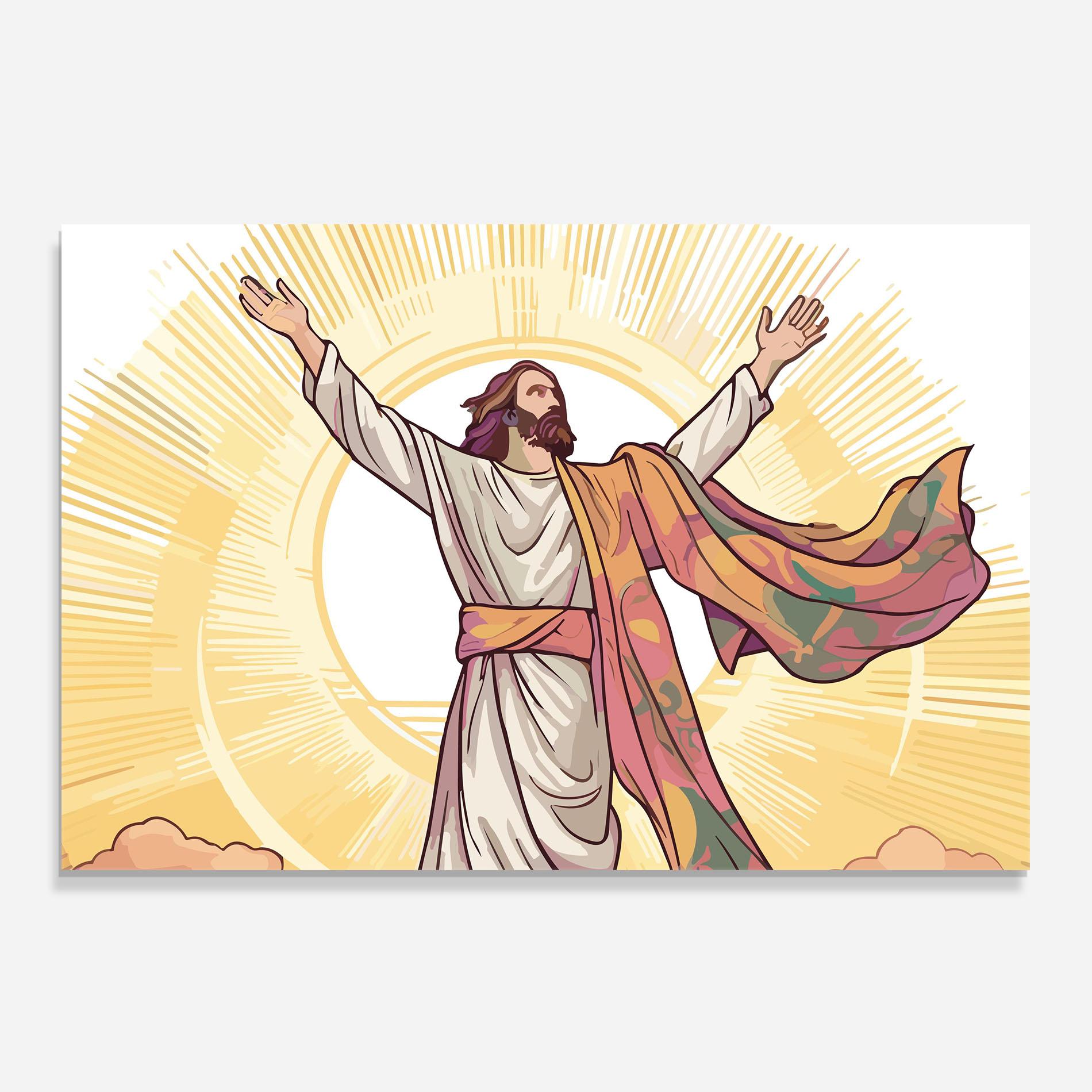 Panou Sticla Bucatarie Jesus Power mockup 0
