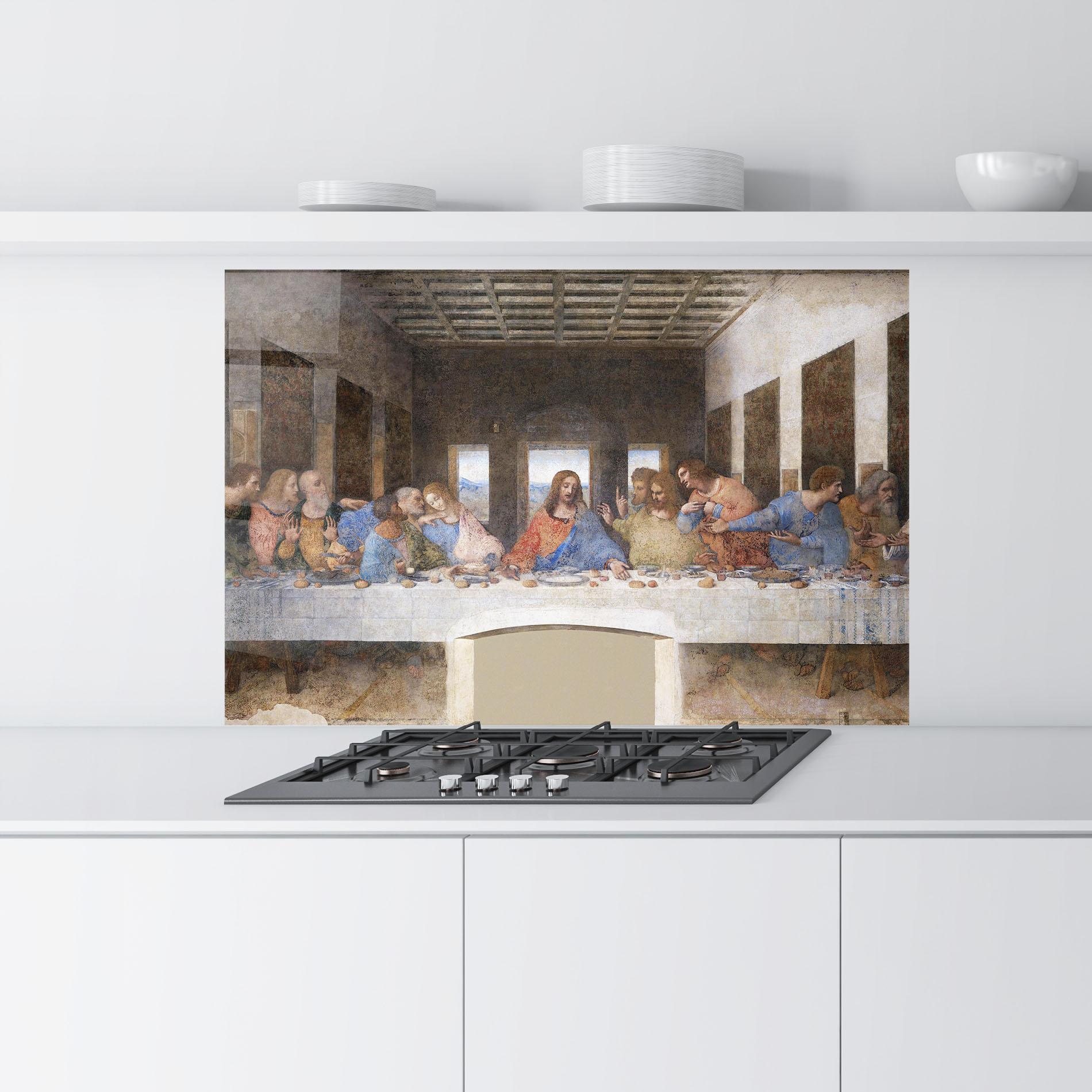 Panou Sticla Bucatarie Jesus Eating mockup 9