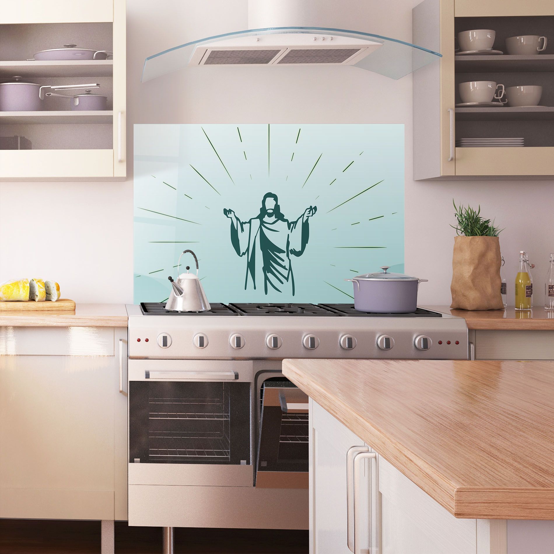 Blue Art Jesus mockup 1