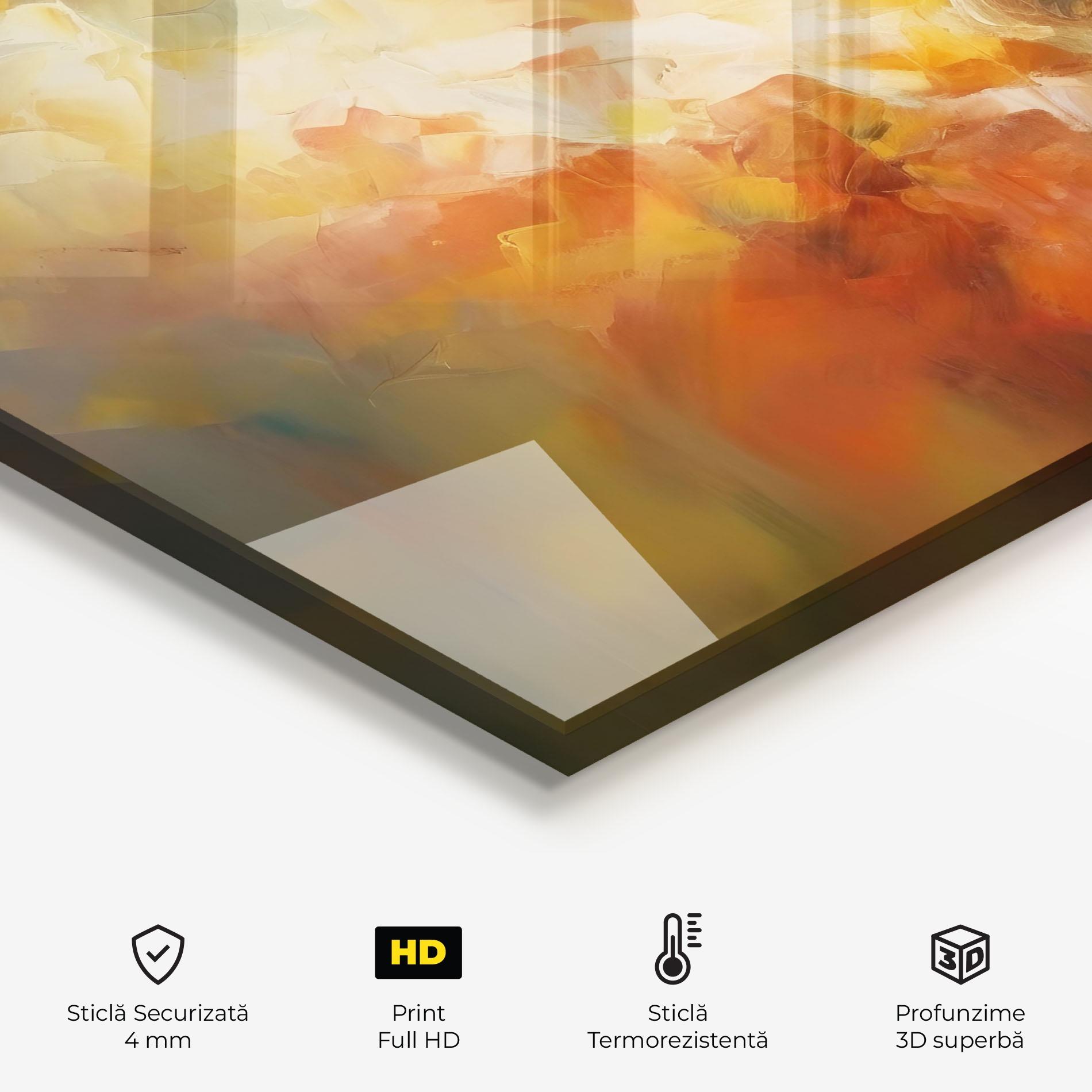 Panou Sticla Bucatarie Christ Oil Painting mockup 2