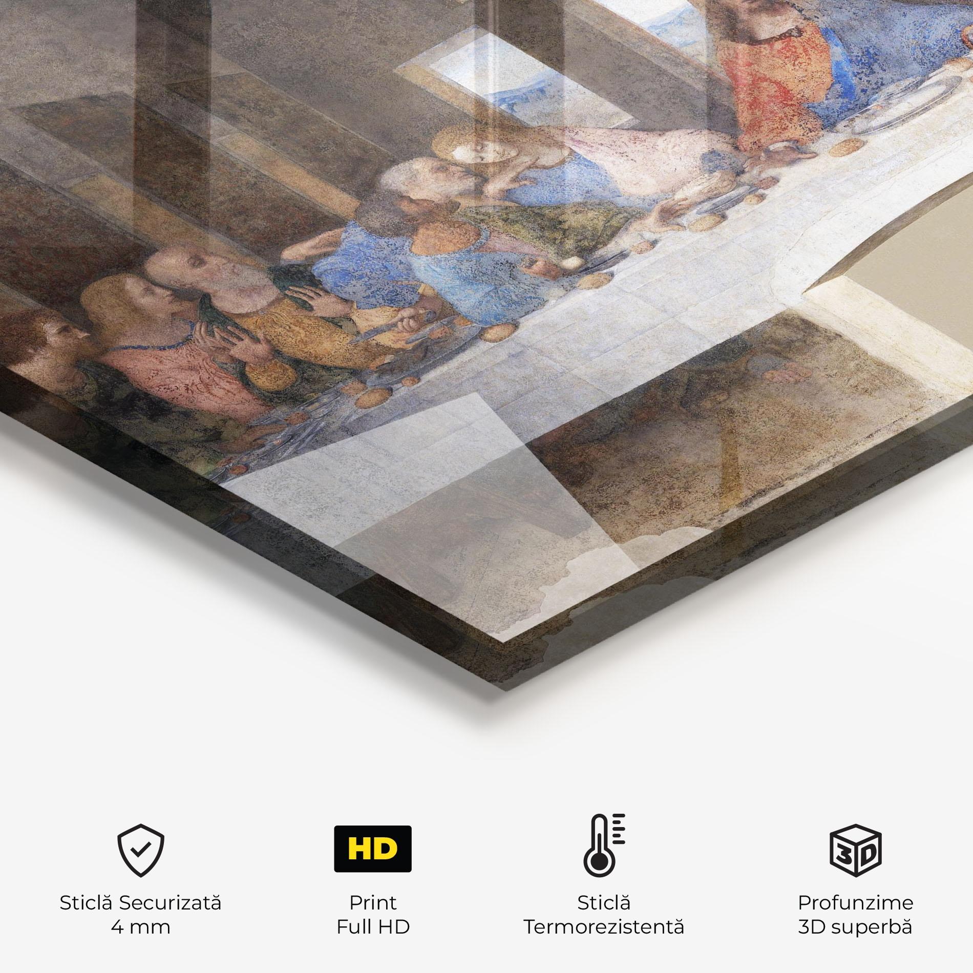 Panou Sticla Bucatarie Jesus Eating mockup 2