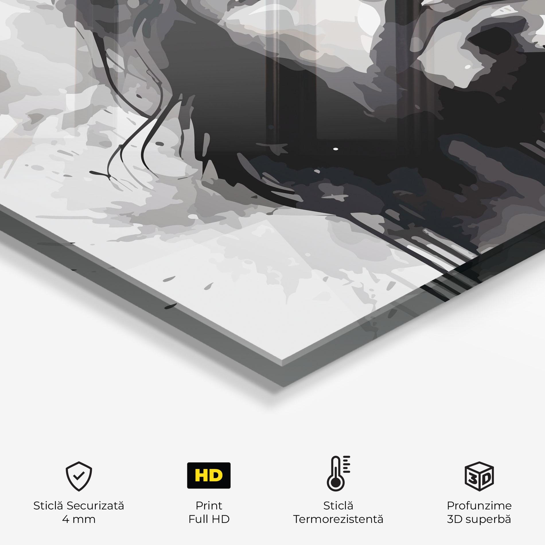 Panou Sticla Bucatarie Jesus Ink Art mockup 2