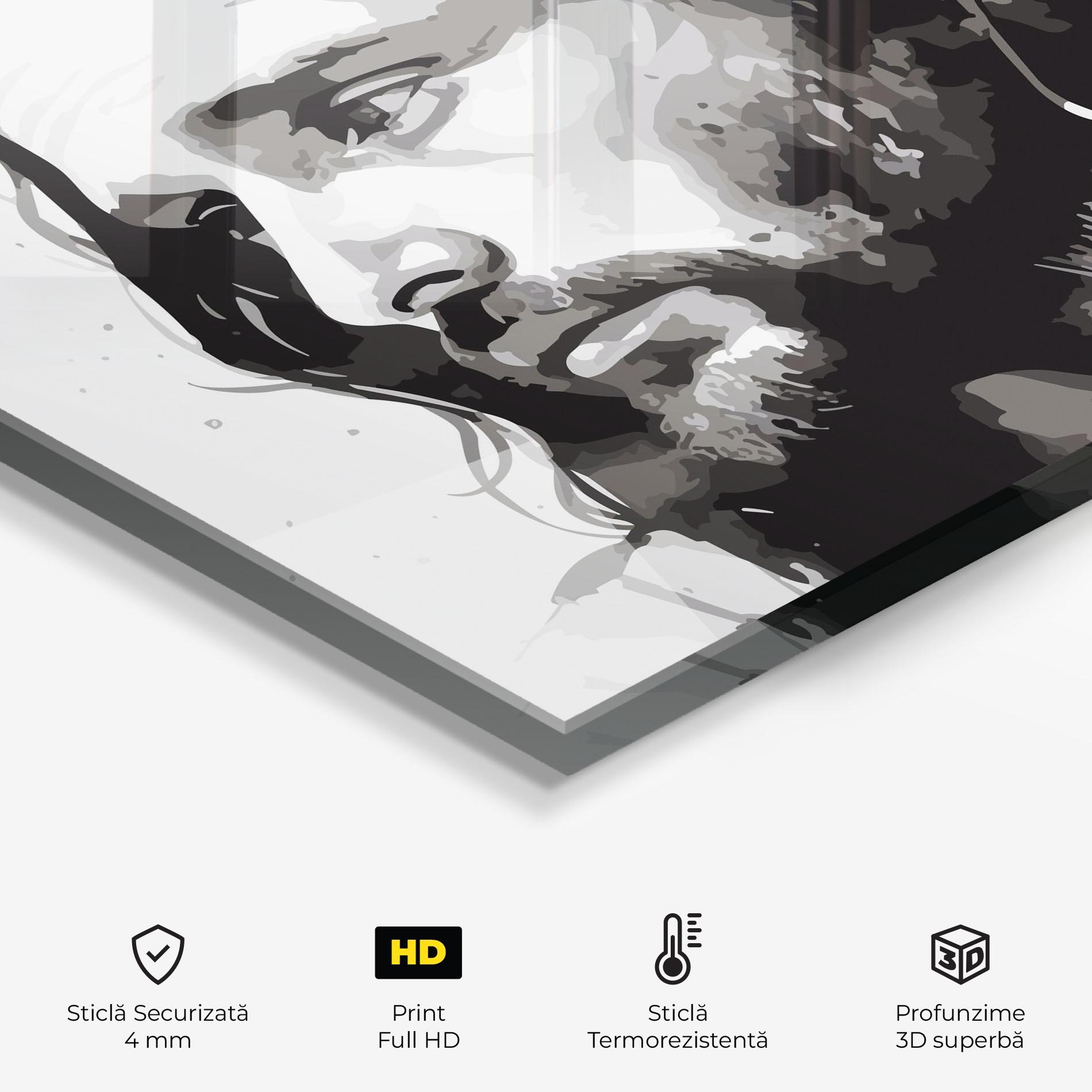 Panou Sticla Bucatarie Jesus Watercolor mockup 2