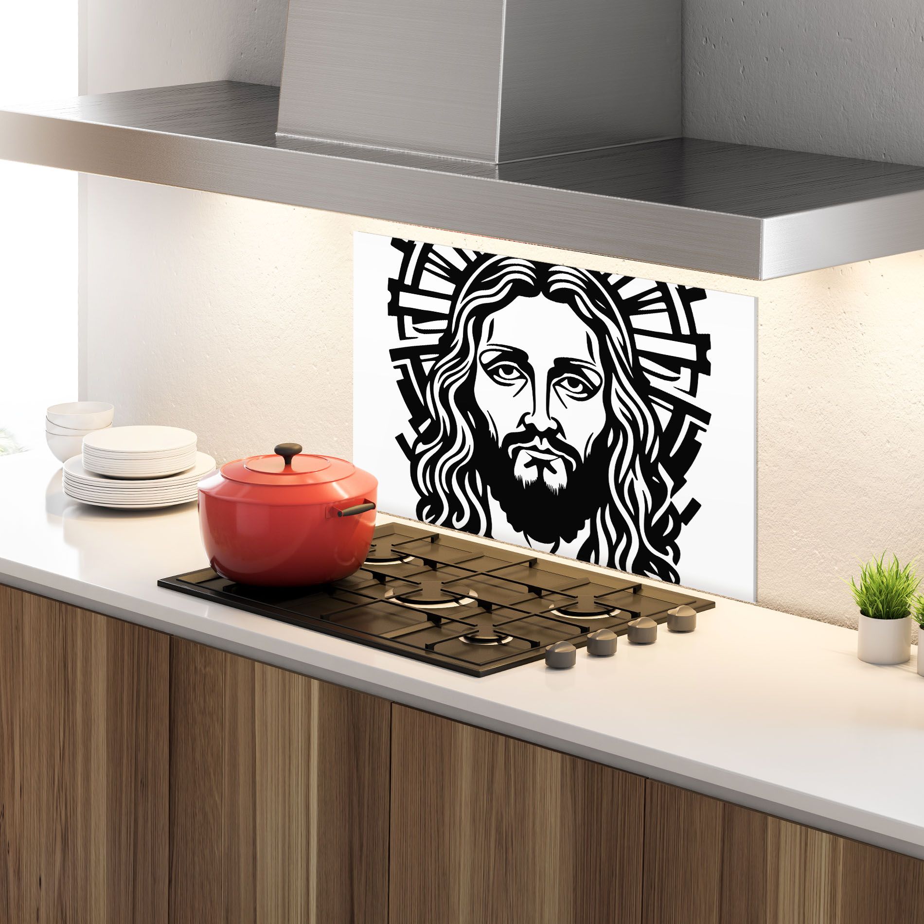 Black Line Jesus mockup 4