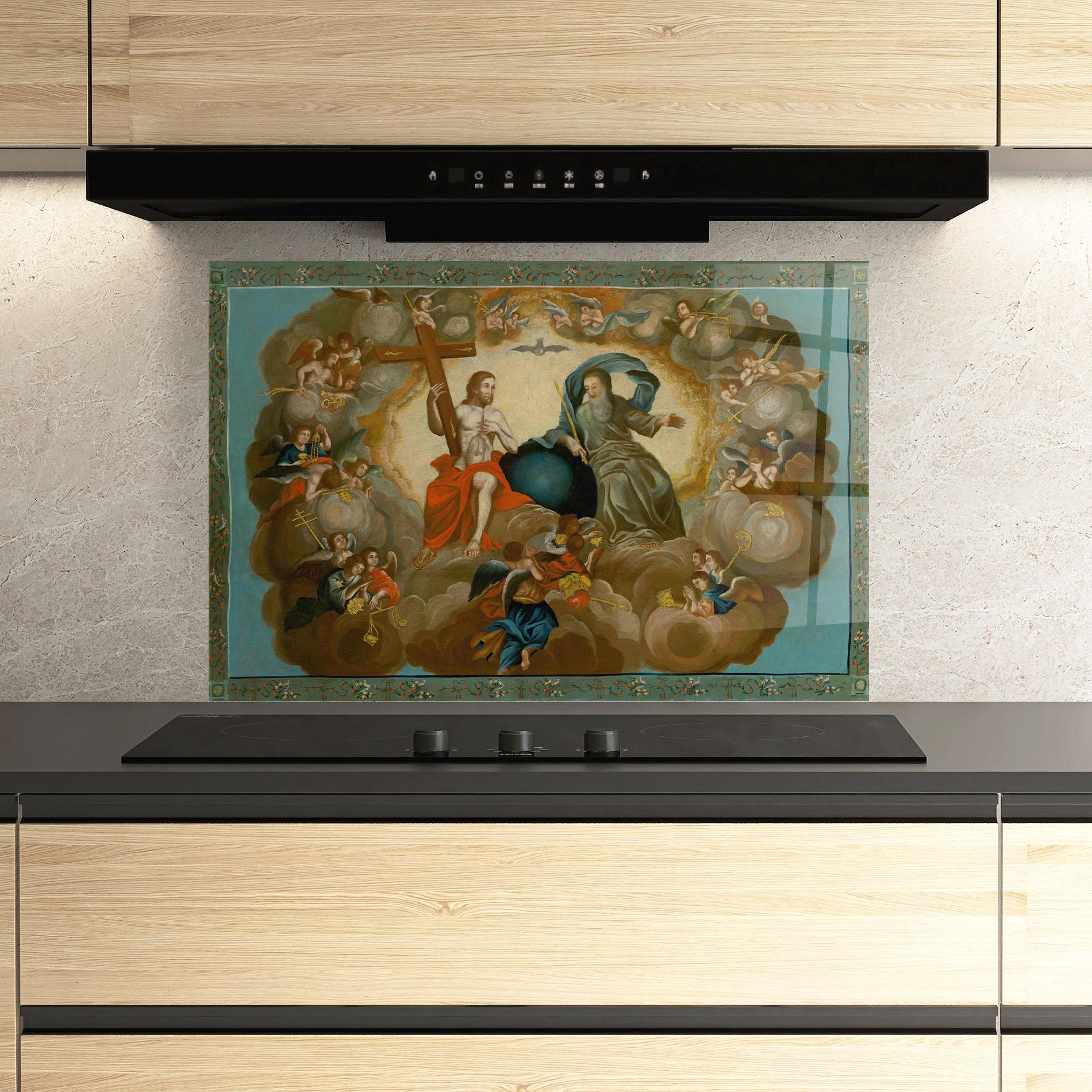 Panou Sticla Bucatarie Right Hand Cross mockup 3