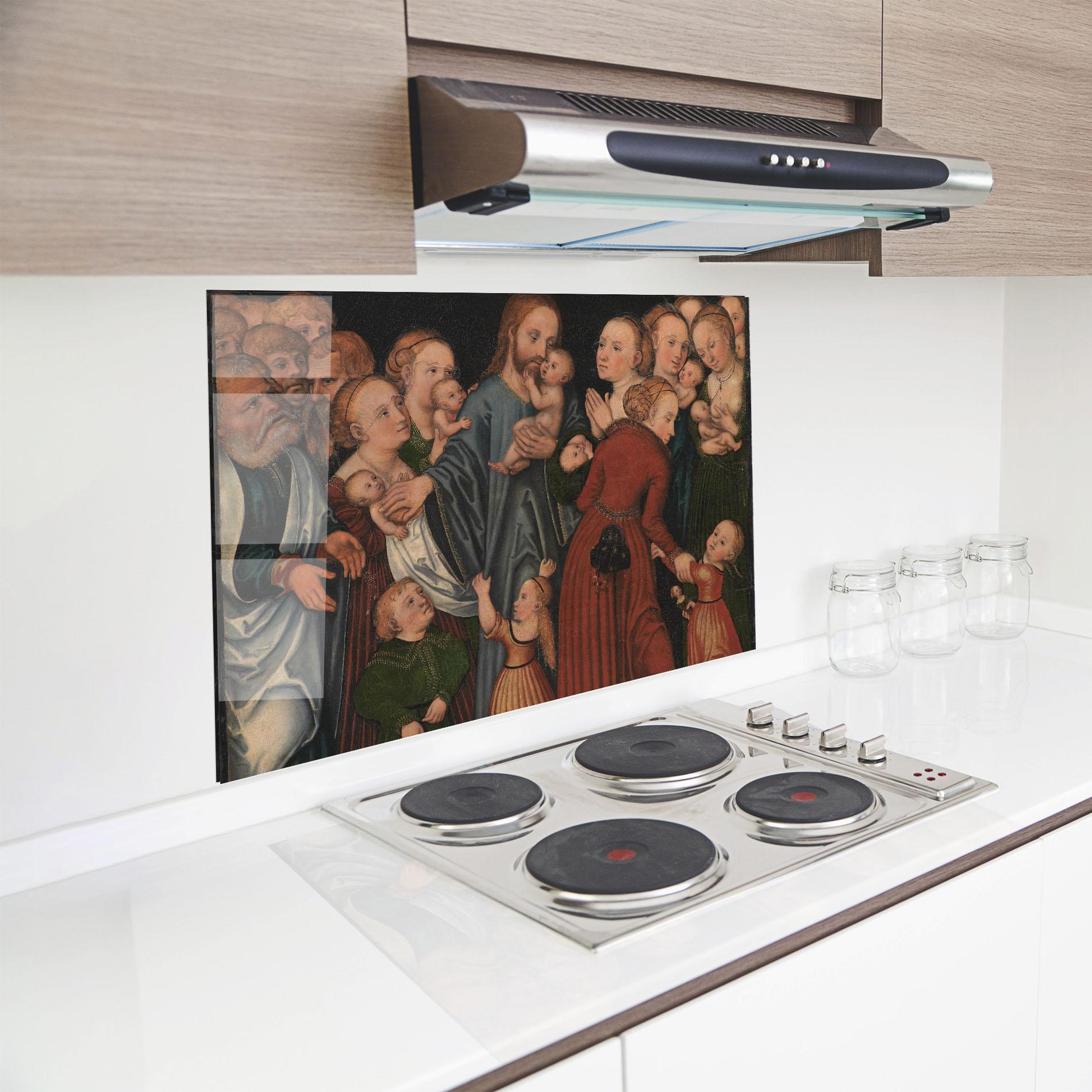 Panou Sticla Bucatarie Jesus Old Art mockup 8