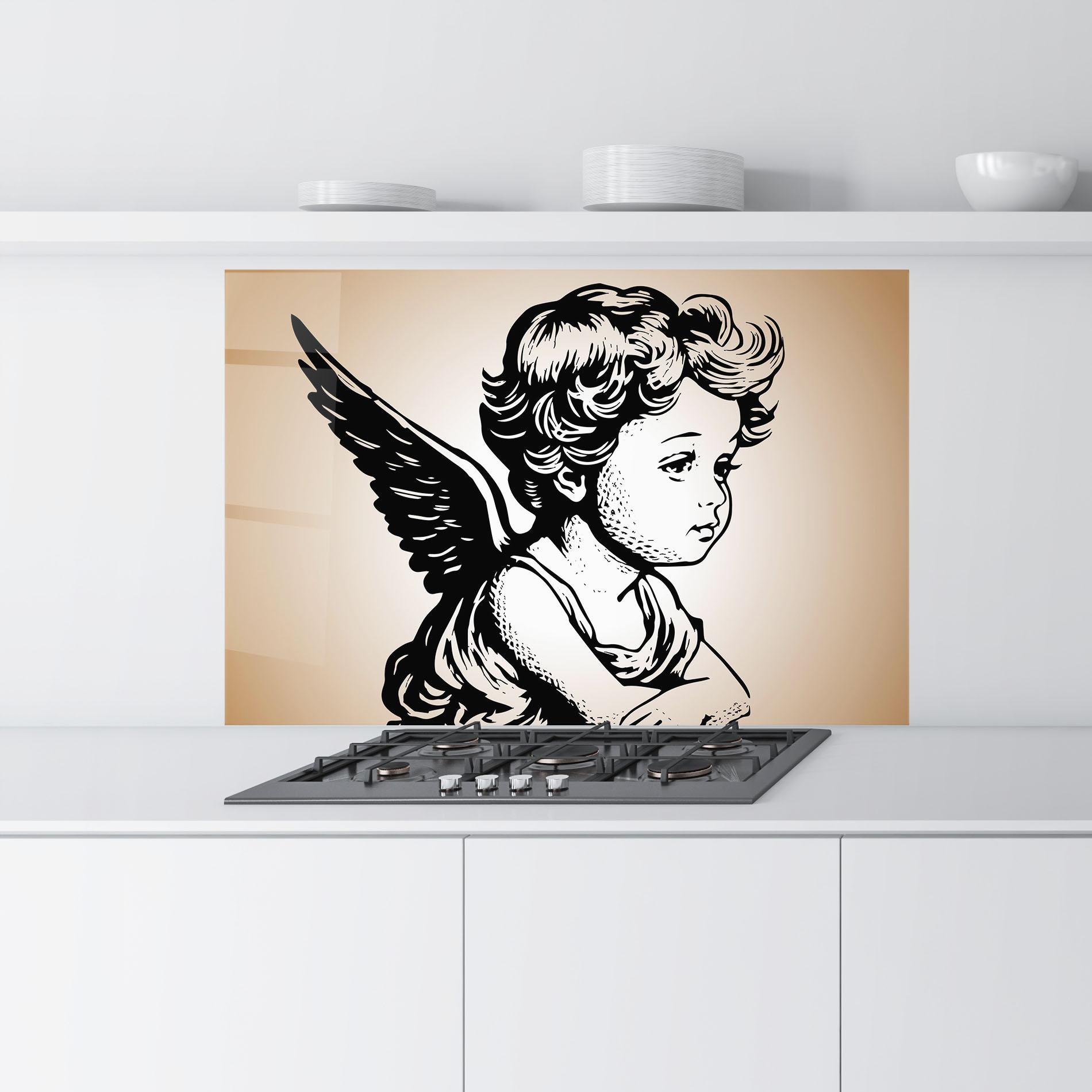 Panou Sticla Bucatarie Small Angel Baby mockup 9