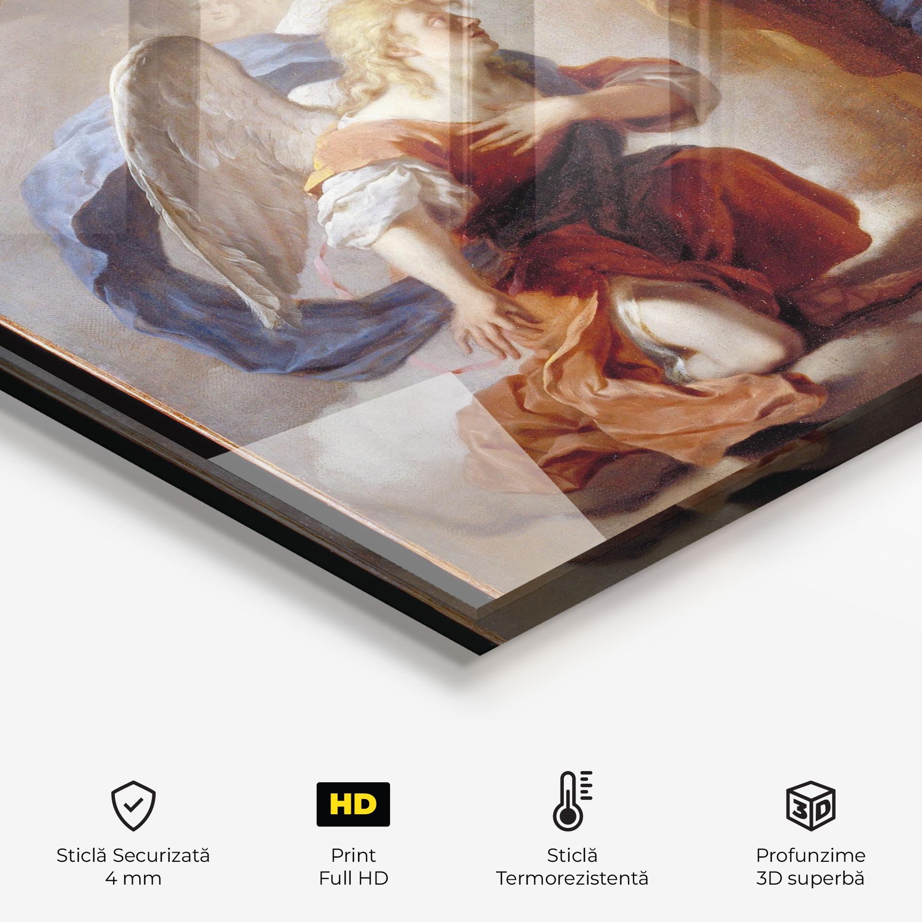 Panou Sticla Bucatarie Painting Old Angel mockup 2