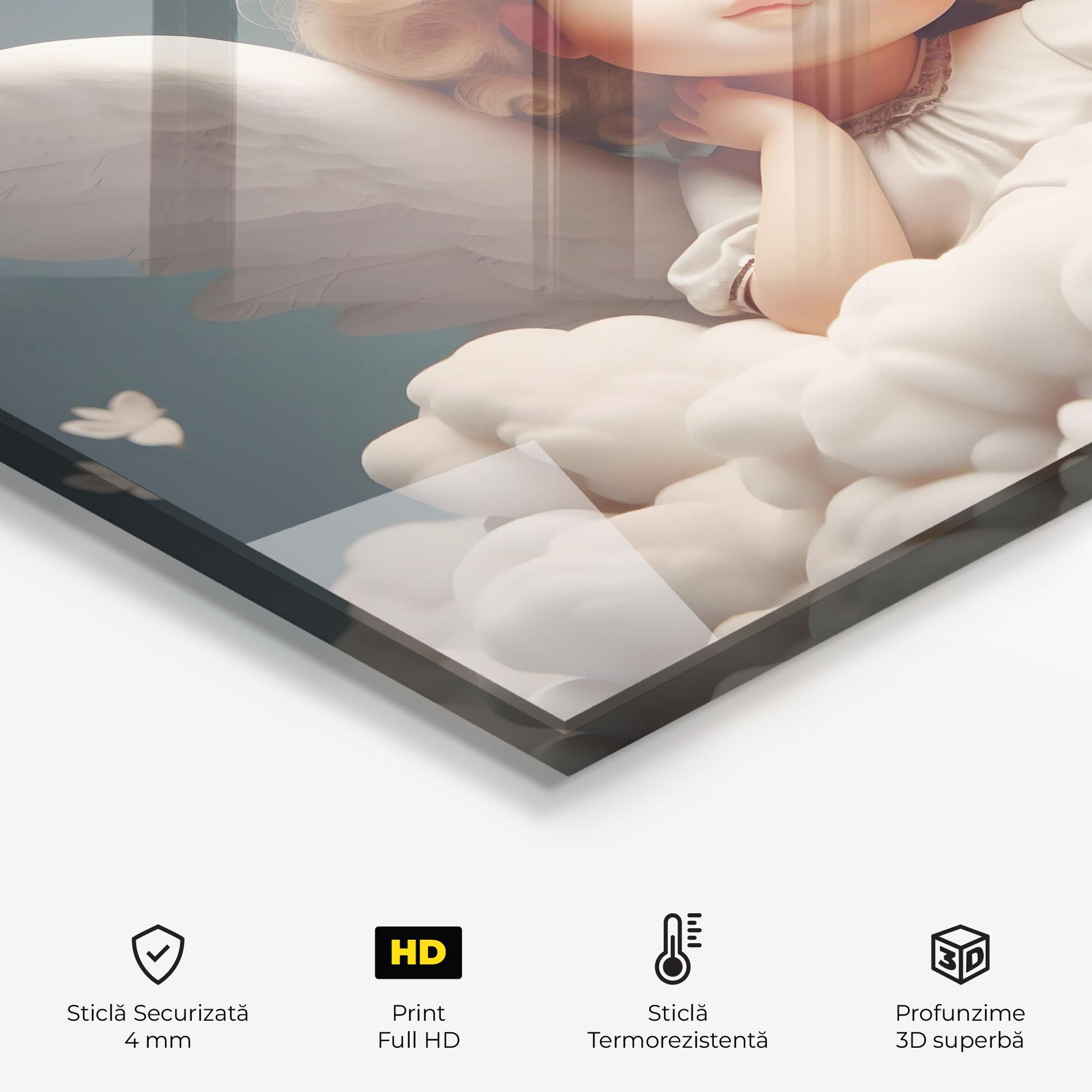 Panou Sticla Bucatarie Statue Baby Angel mockup 2