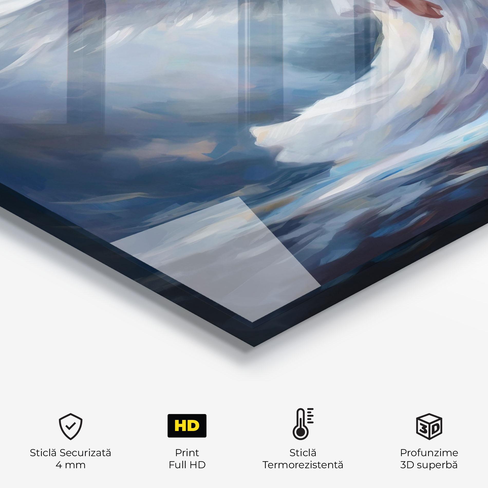 Panou Sticla Bucatarie Wind Angel Woman mockup 2