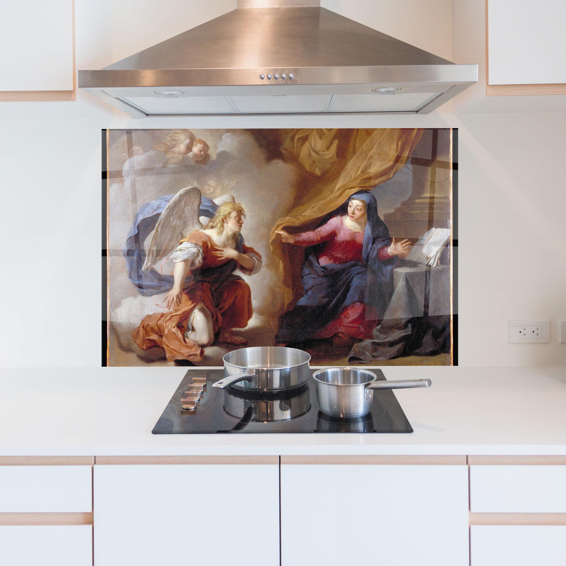 Panou Sticla Bucatarie Painting Old Angel mockup 5