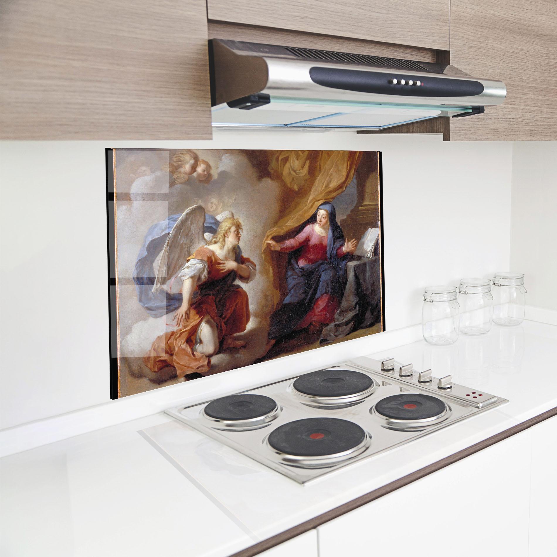 Panou Sticla Bucatarie Painting Old Angel mockup 8