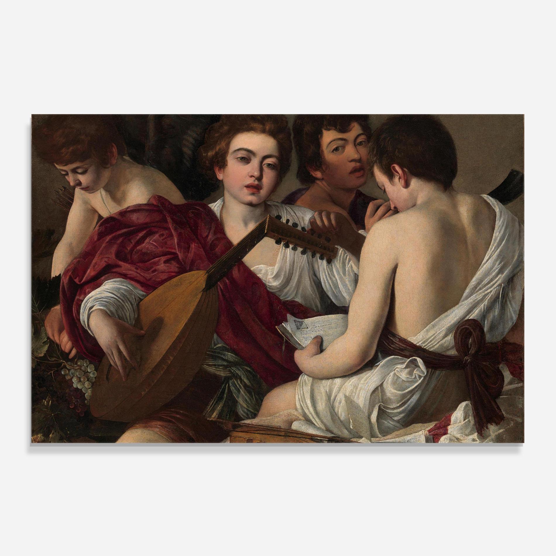 Panou Sticla Bucatarie Caravaggio Musici mockup 0