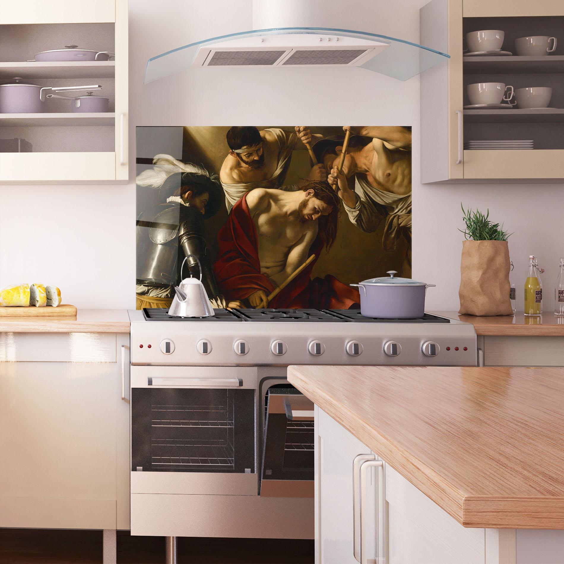 Panou Sticla Bucatarie Crowning With Thorns mockup 1