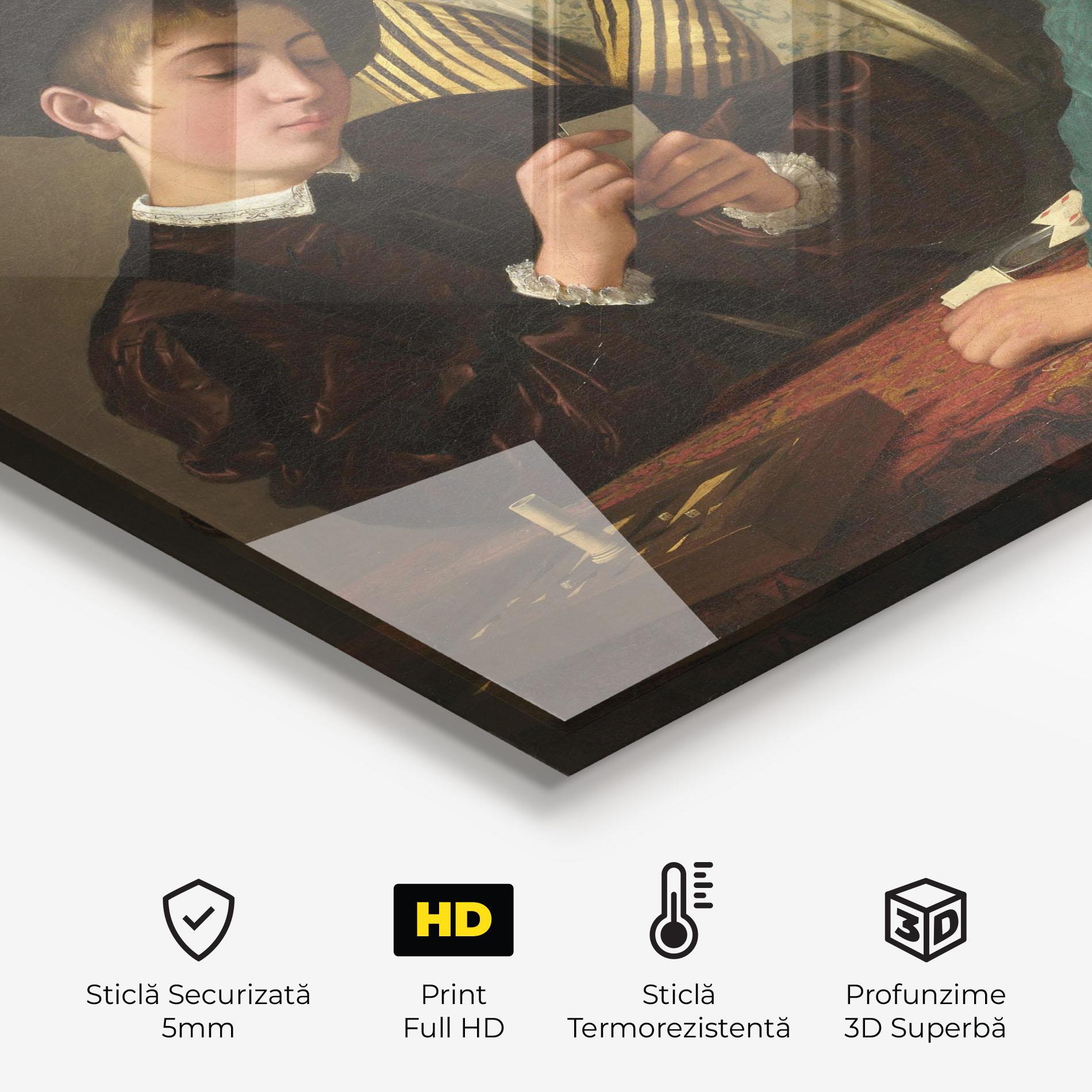 Panou Sticla Bucatarie Caravaggio The Cardsharps mockup 2