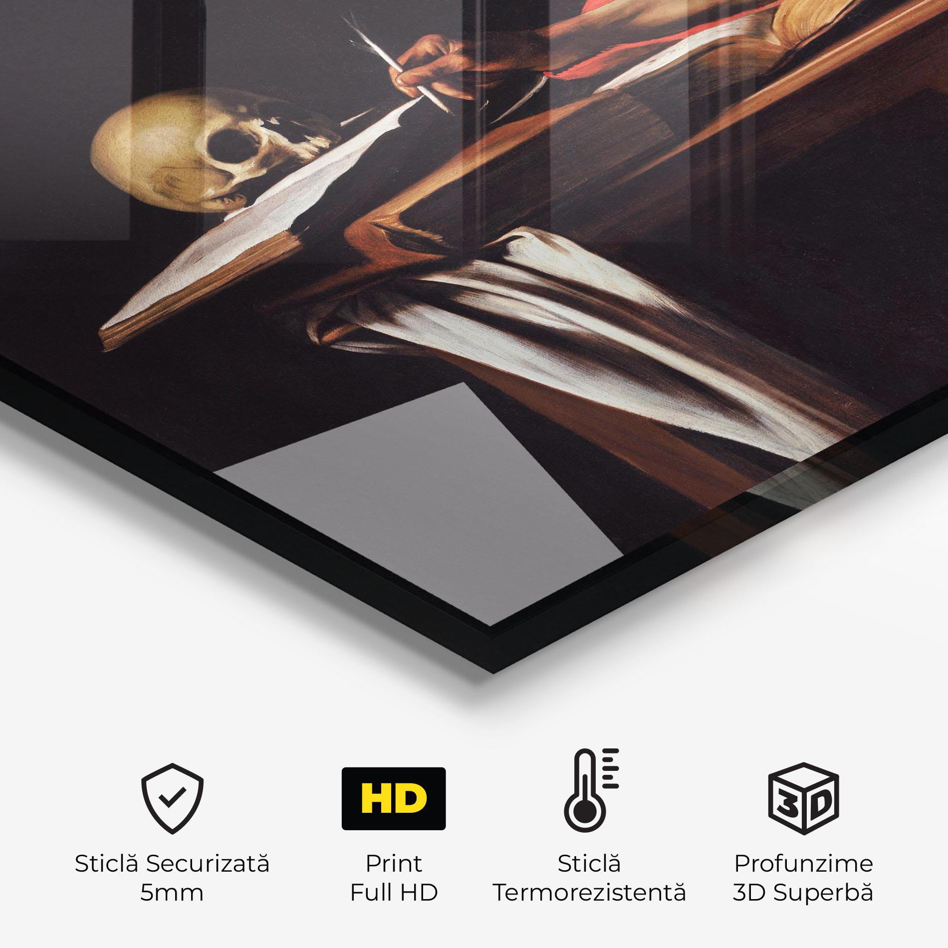 Panou Sticla Bucatarie Saint Jerome Writing mockup 2