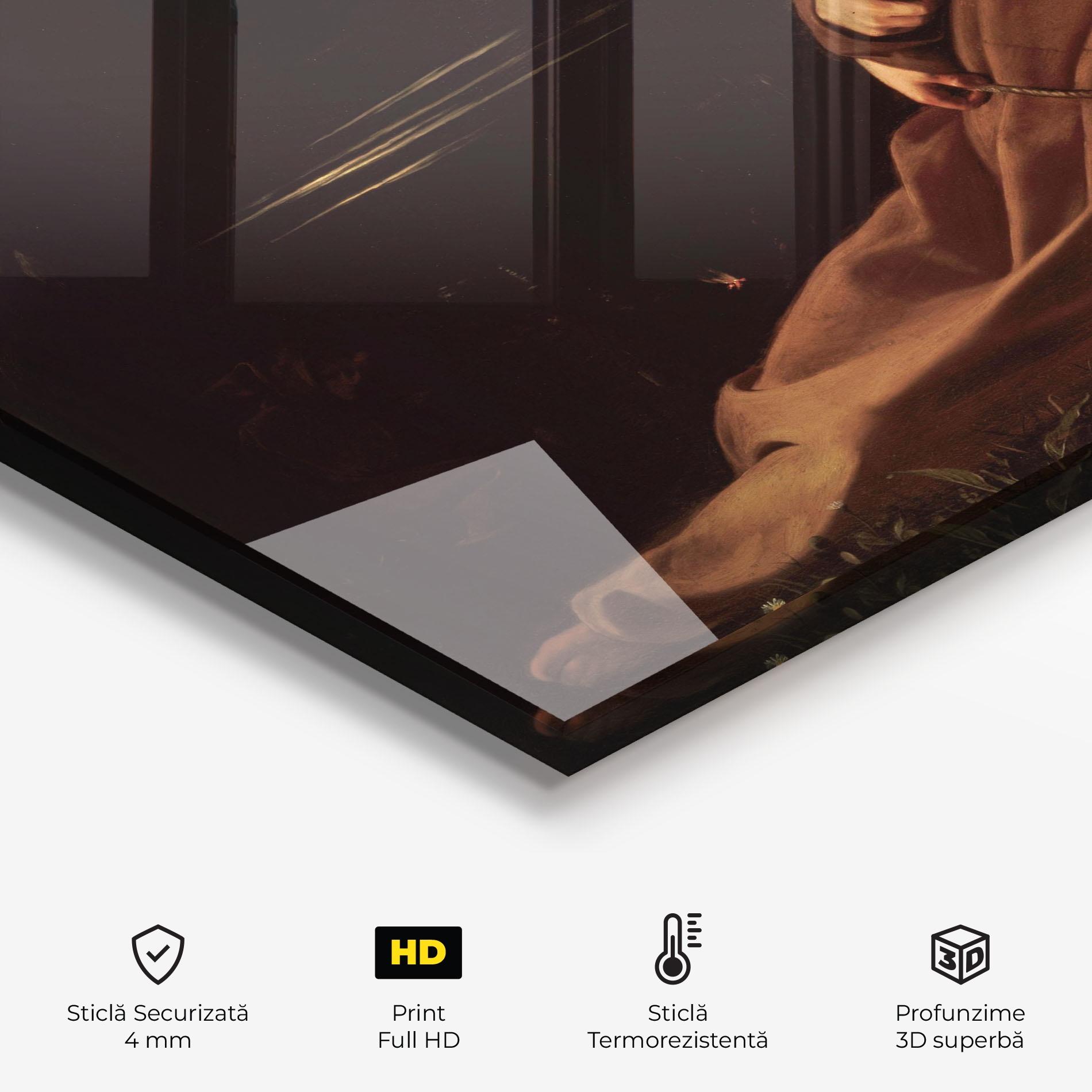 Panou Sticla Bucatarie Francis Of Assisi In Ecstasy mockup 2