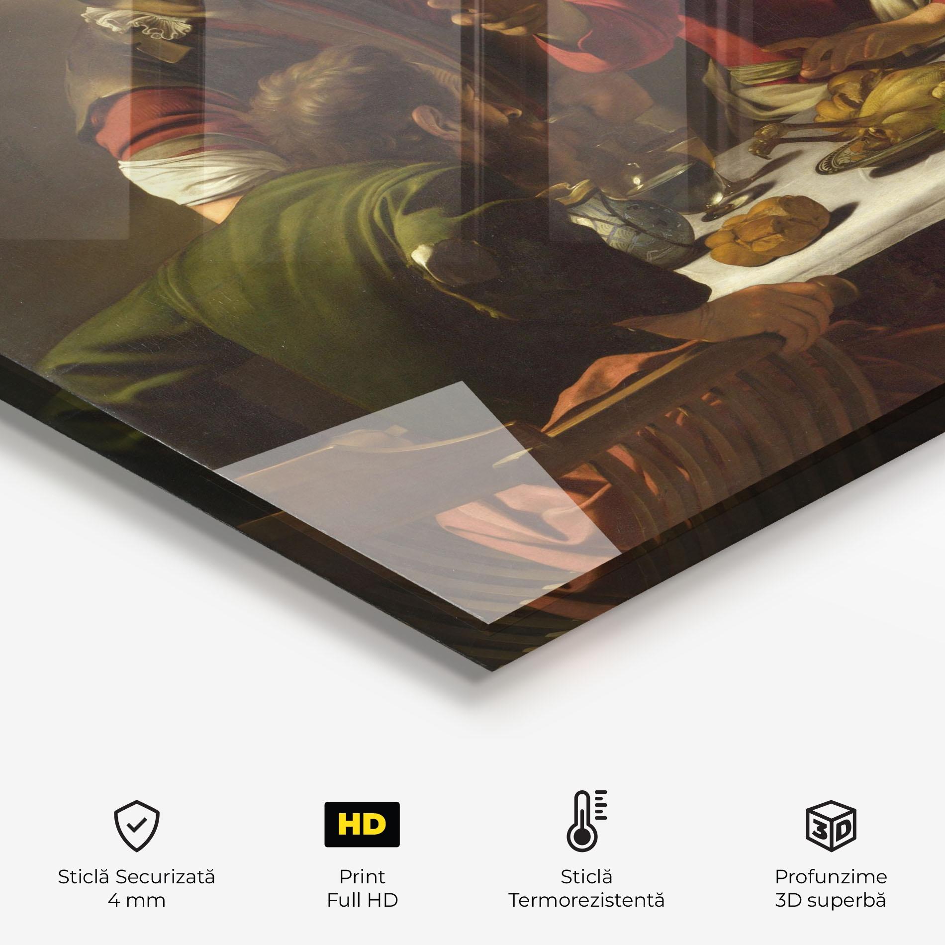 Panou Sticla Bucatarie Supper At Emmaus mockup 2