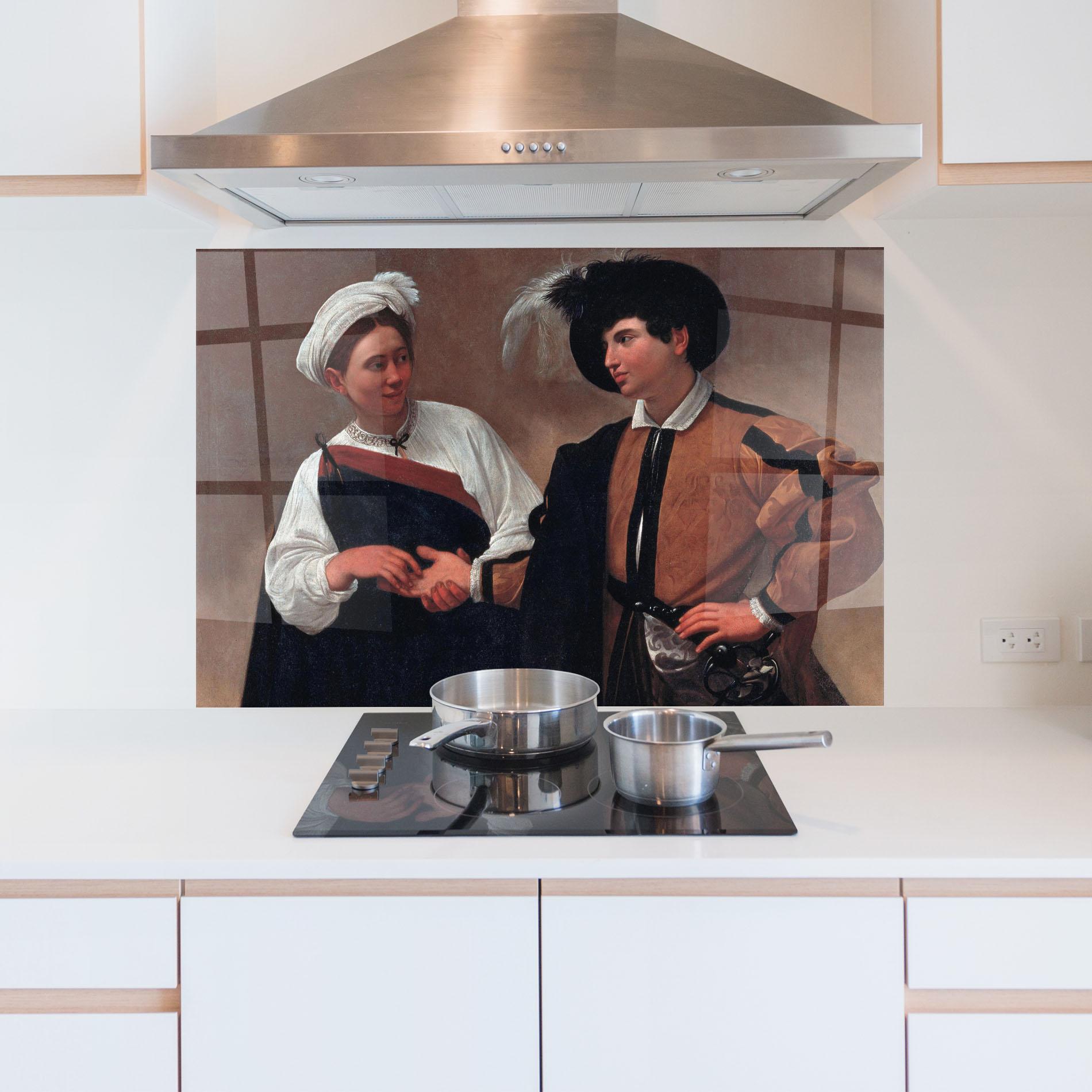 Panou Sticla Bucatarie Caravaggio Good Luck mockup 5