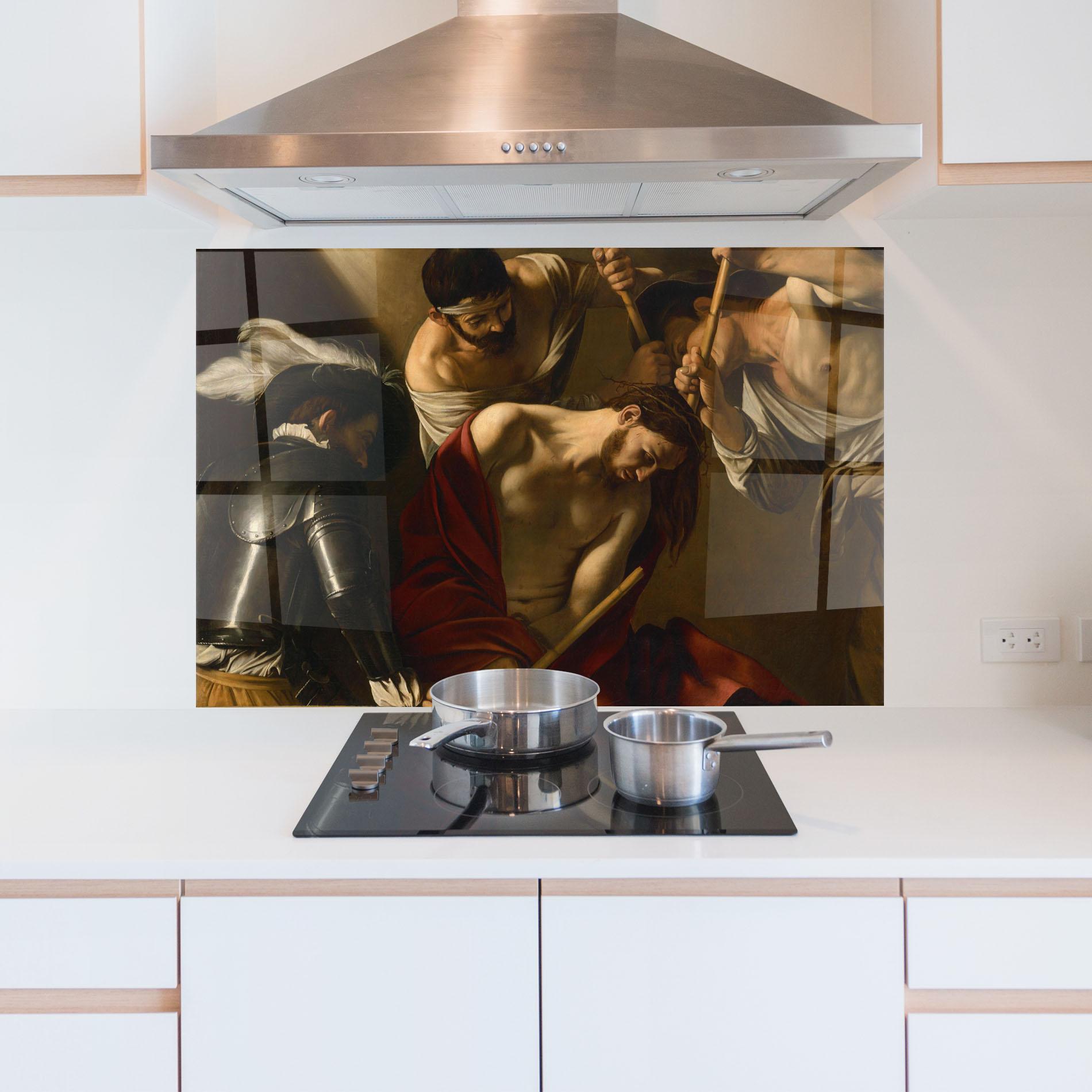 Panou Sticla Bucatarie Crowning With Thorns mockup 5