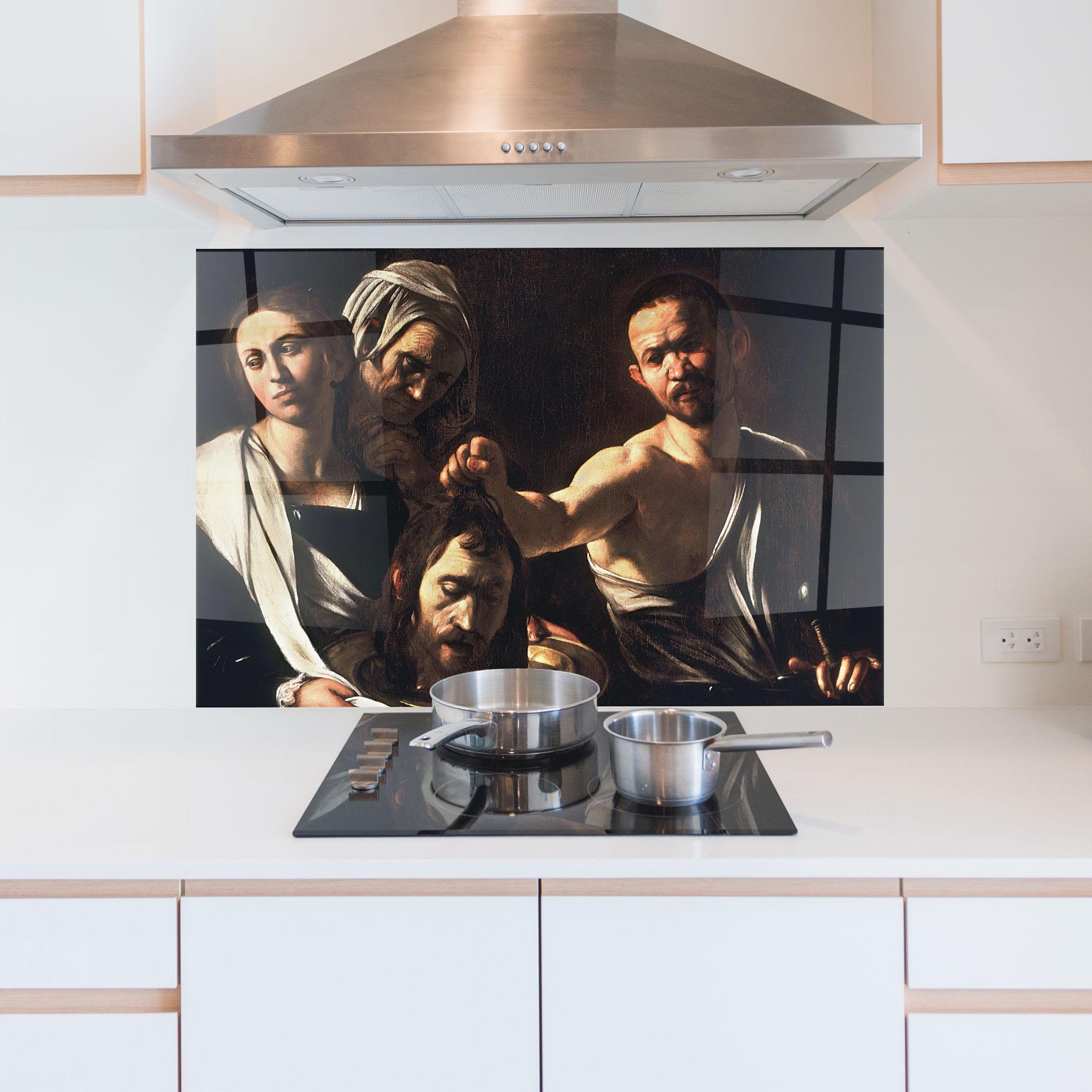 Panou Sticla Bucatarie Salome With The Head Of John mockup 5