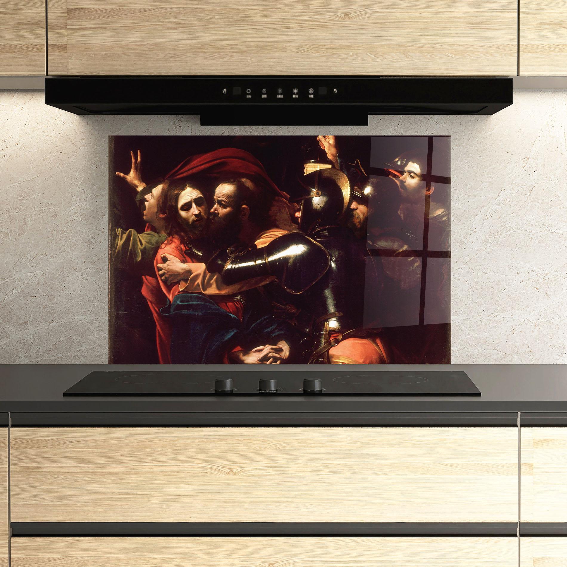 Panou Sticla Bucatarie The Taking Of Christ mockup 3