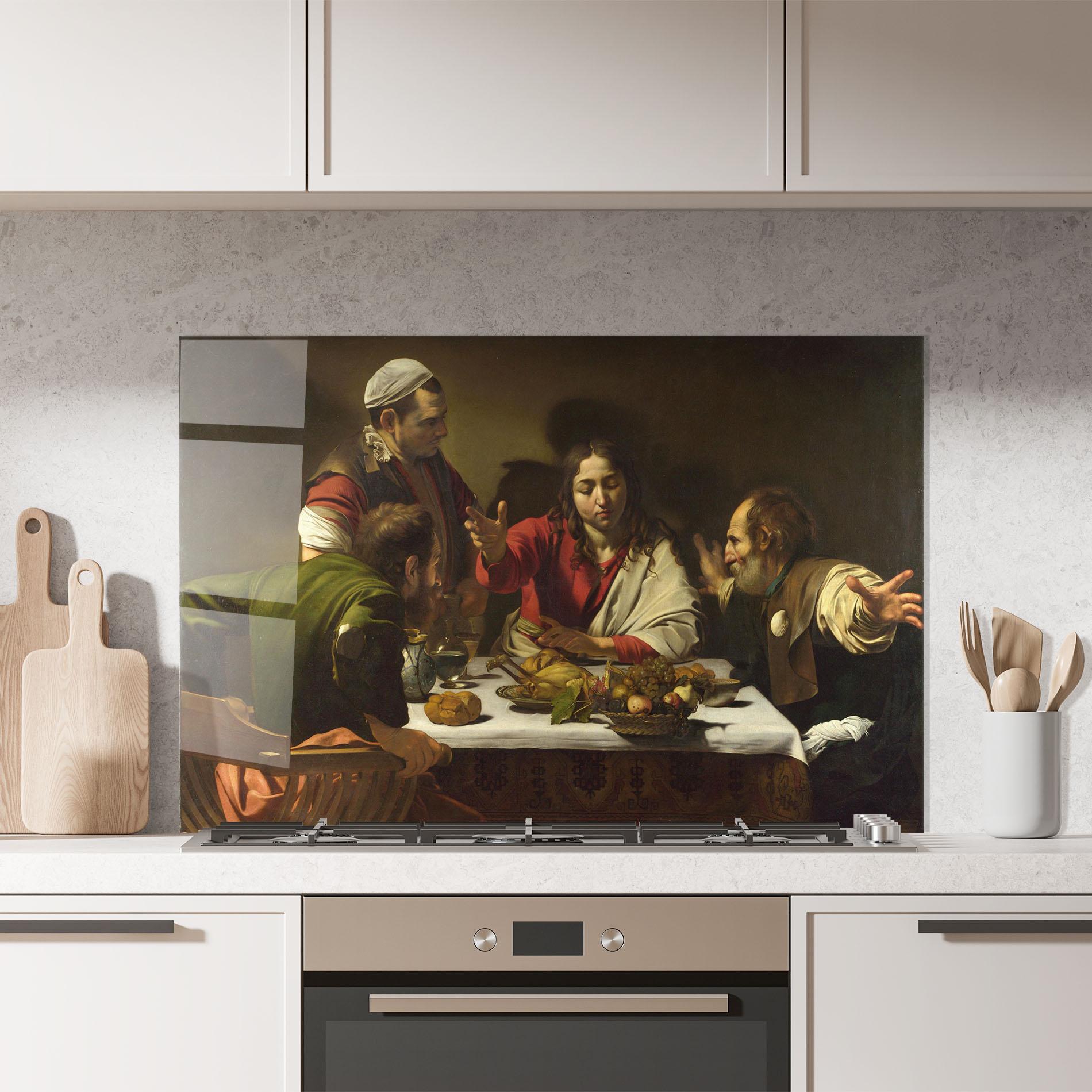 Panou Sticla Bucatarie Supper At Emmaus mockup 7