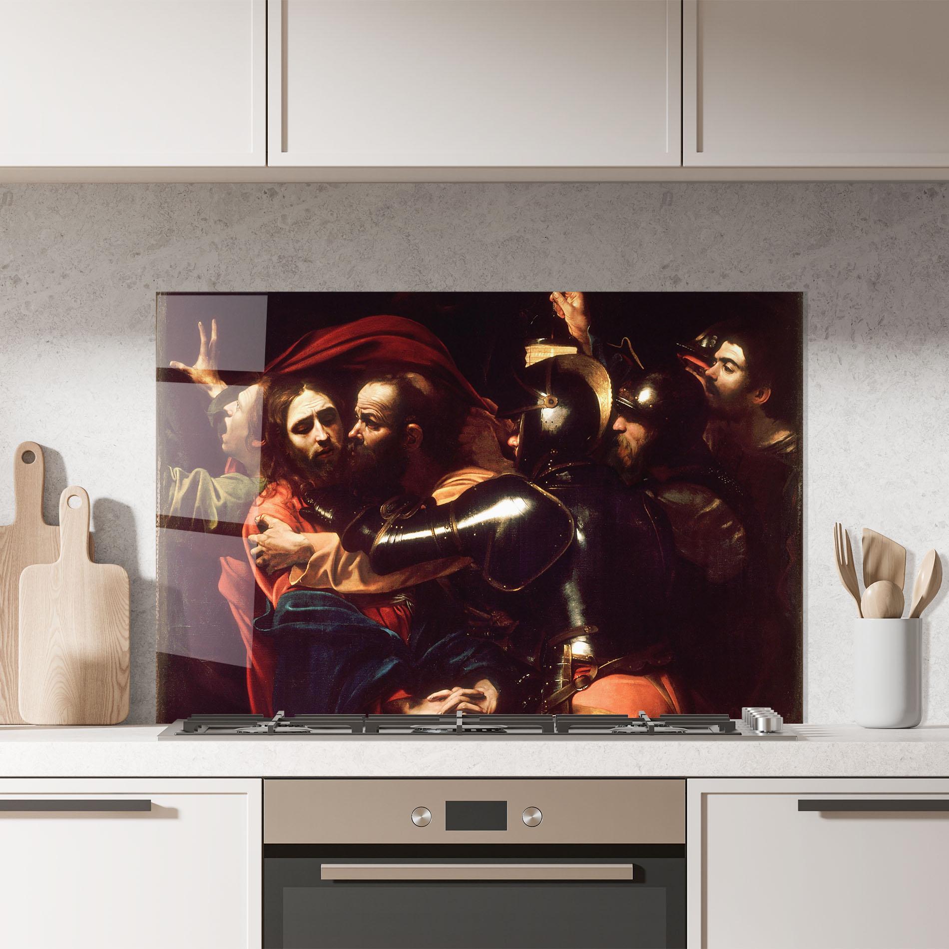 Panou Sticla Bucatarie The Taking Of Christ mockup 7