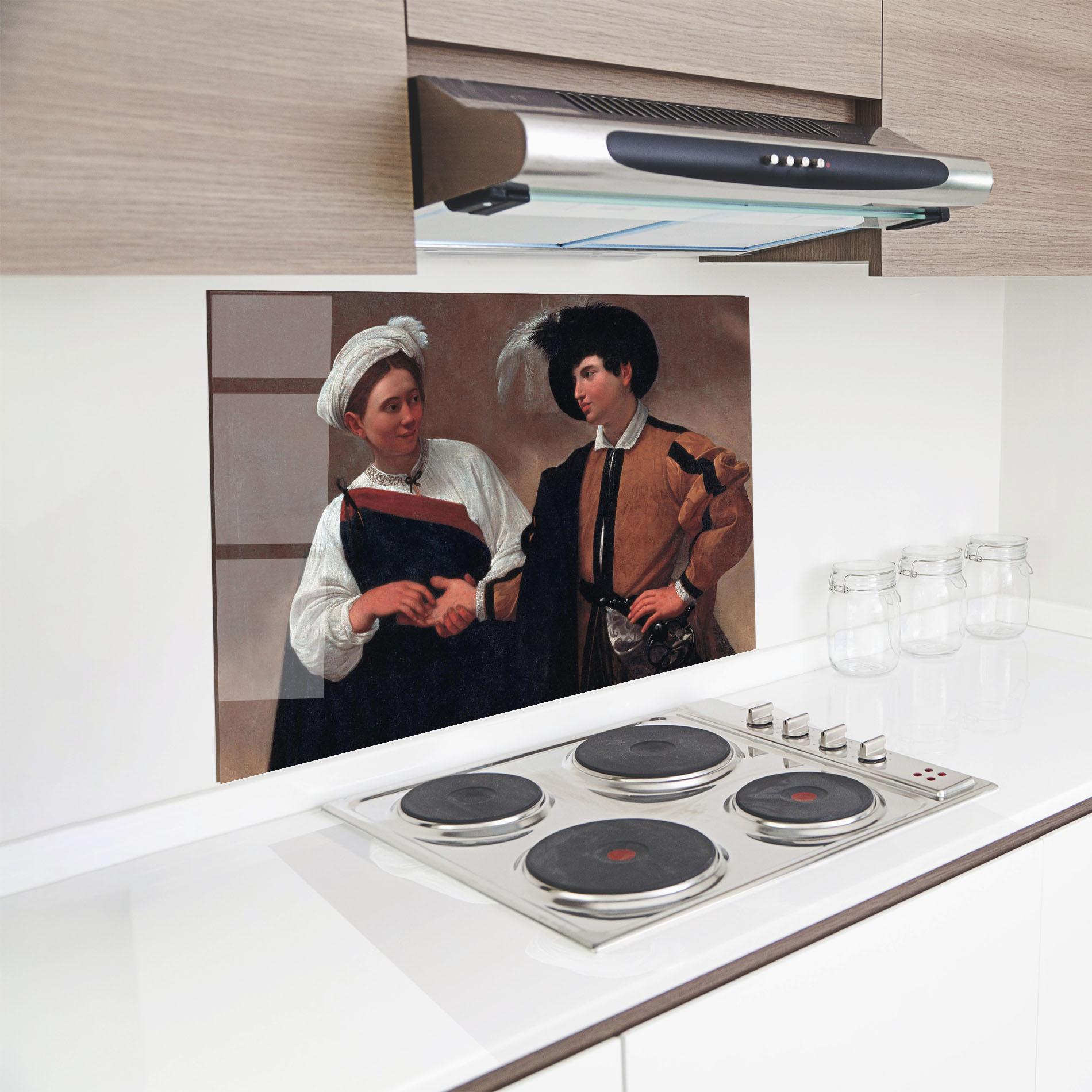 Panou Sticla Bucatarie Caravaggio Good Luck mockup 8