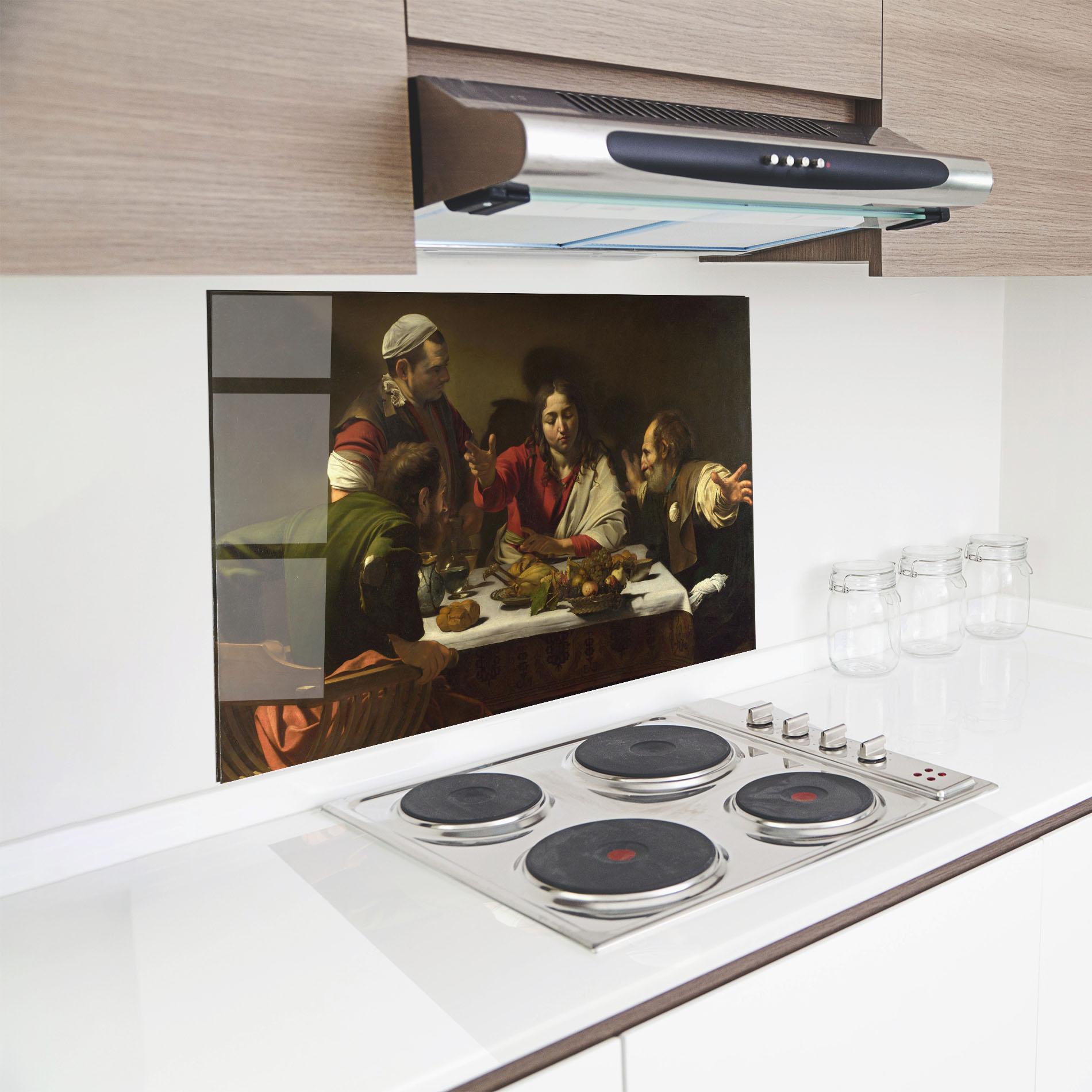 Panou Sticla Bucatarie Supper At Emmaus mockup 8