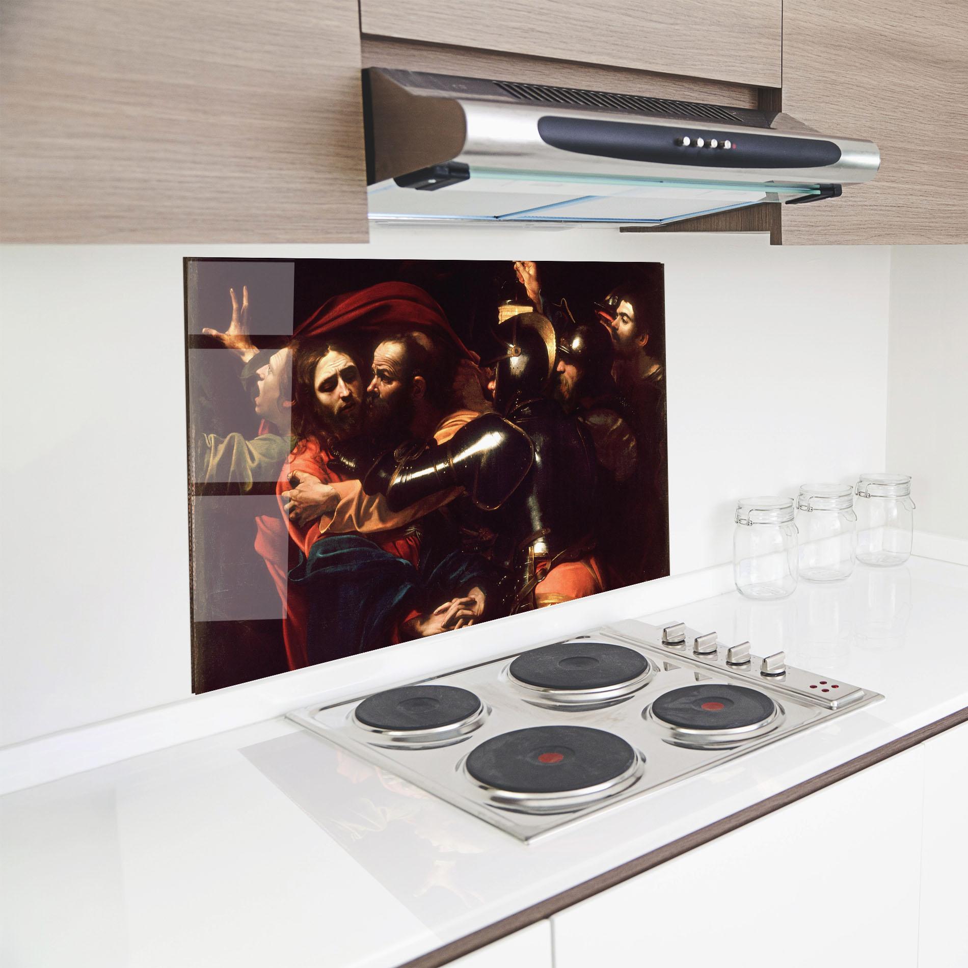 Panou Sticla Bucatarie The Taking Of Christ mockup 8